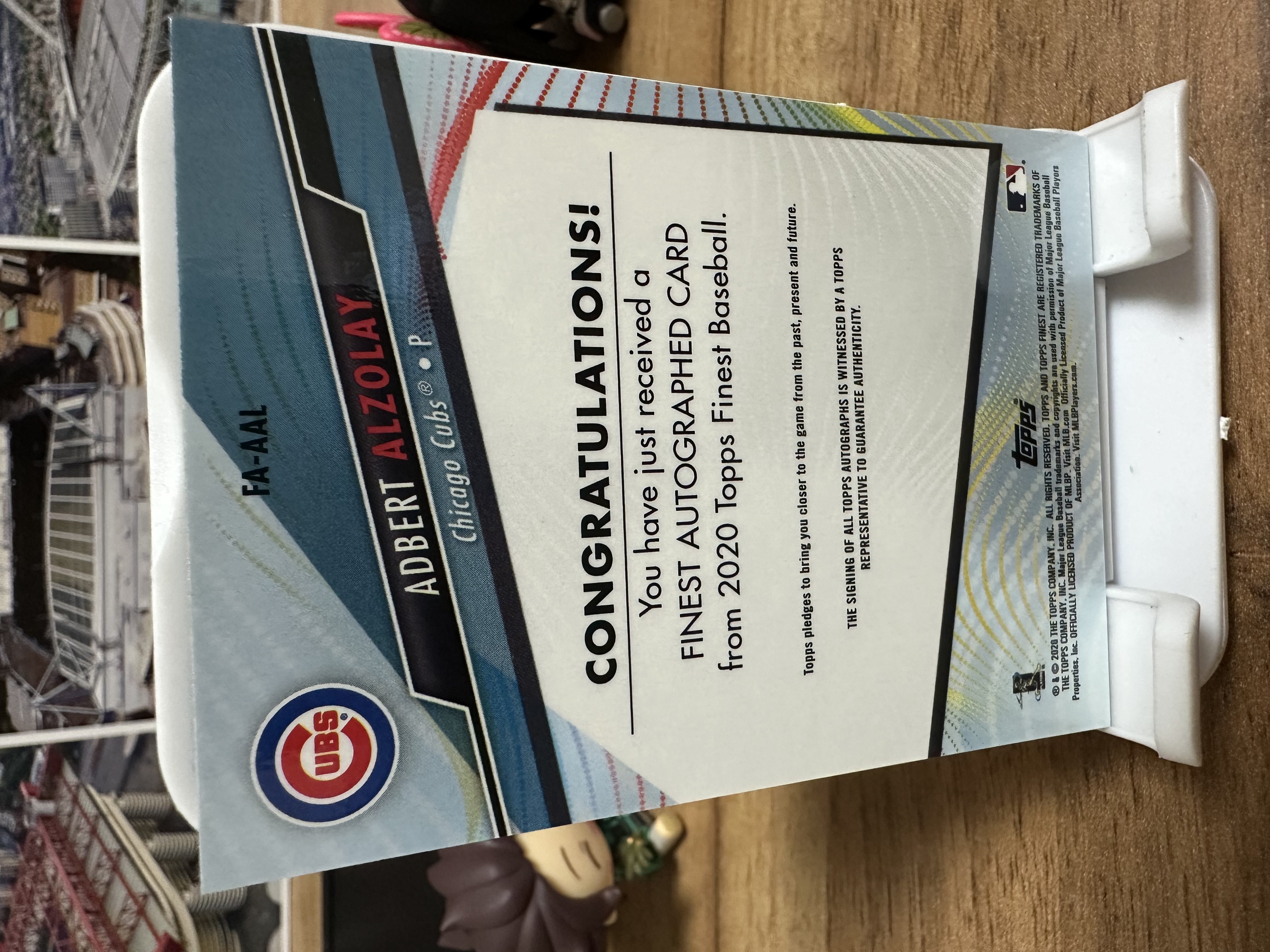2020 Topps Finest Adbert Alzolay RC 阿德伯特・阿尔佐莱 芝加哥小熊队 顶级终结者 投手 卡签 新秀