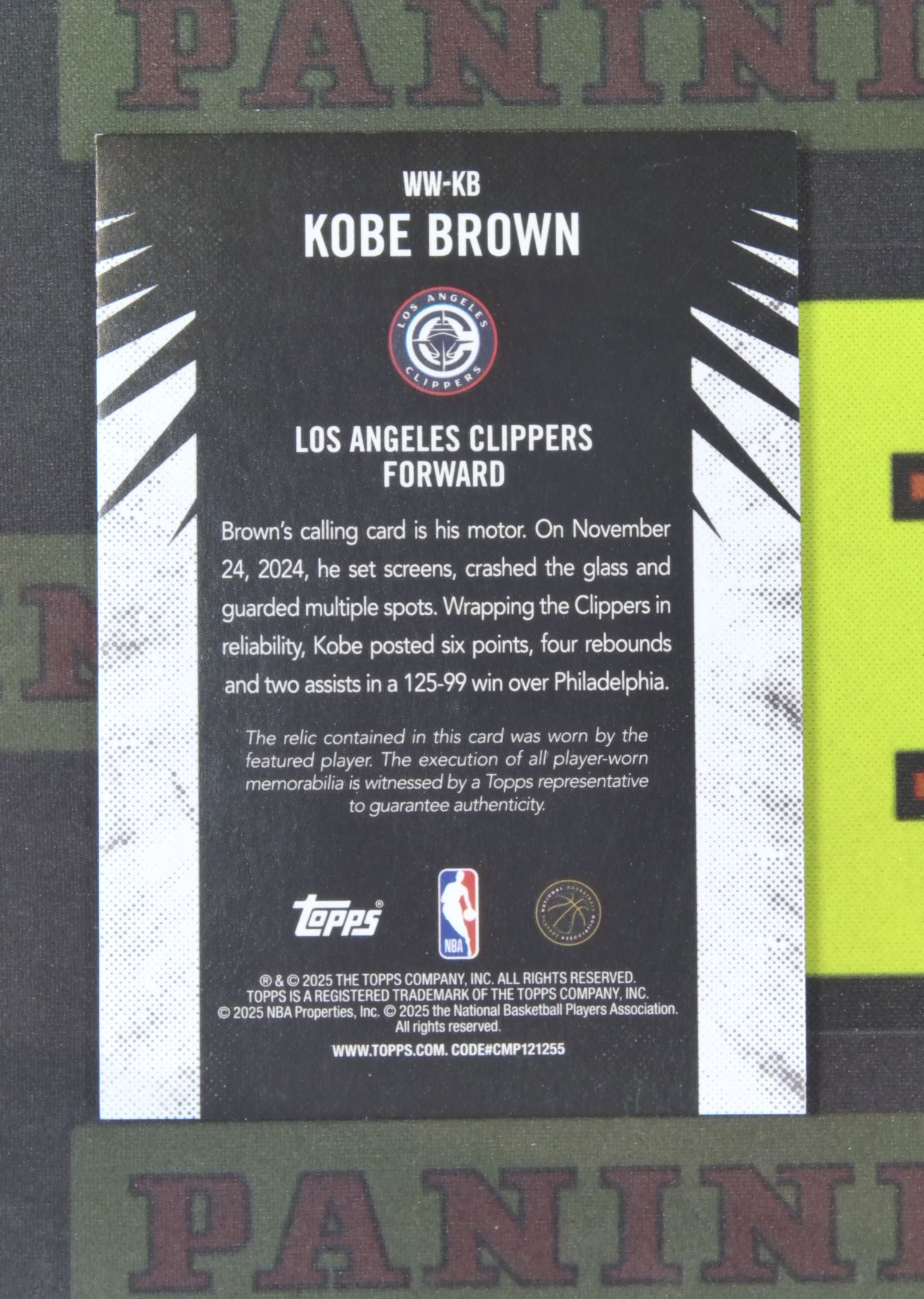 2025-26 Topps Flagship Kobe Brown Nirvana Project 科比 布朗 快船 04/10 球衣物料 Patch 亲穿 黑折 折射 卡品如图 收藏必备 吴¥
