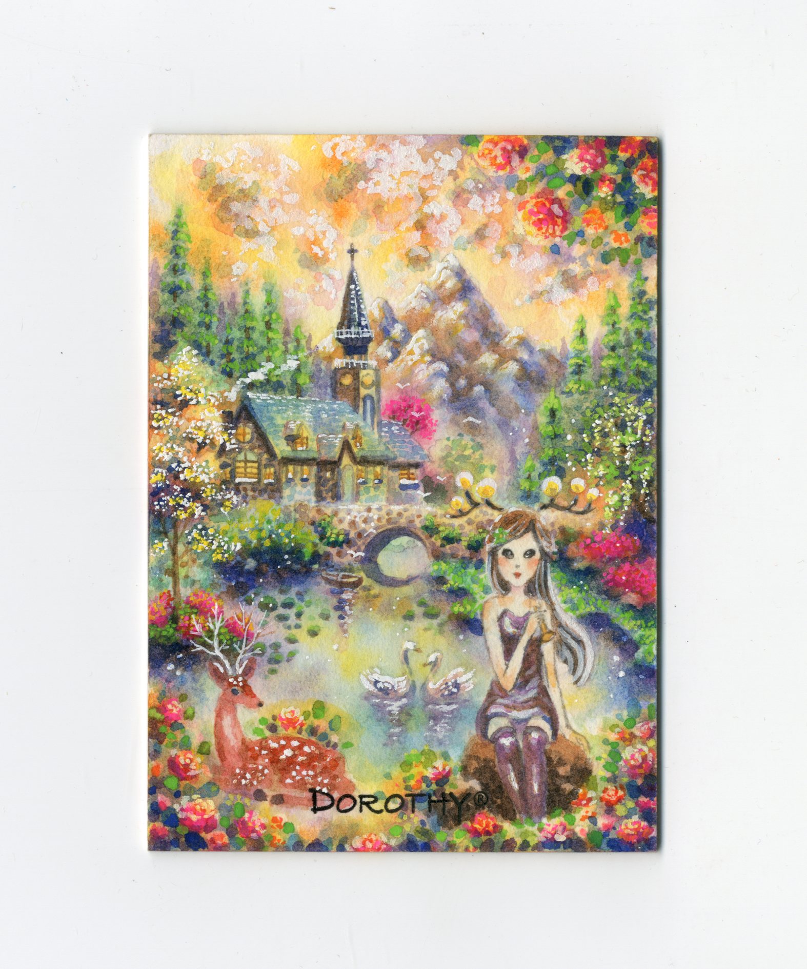 【Jackie杰基拍卖】绘心阁工作室 多萝西 草药精灵系列 手绘卡 1/1 画师:荷叶(灯塔)