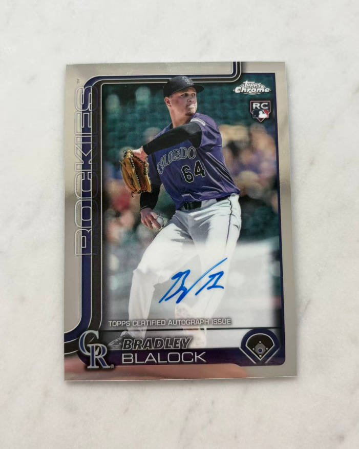 2025 Topps Chrome Bradley Blalock RC 棒球 布拉德利 布莱洛克 科罗拉多落基山 新秀卡签 未来可期 随时爆发