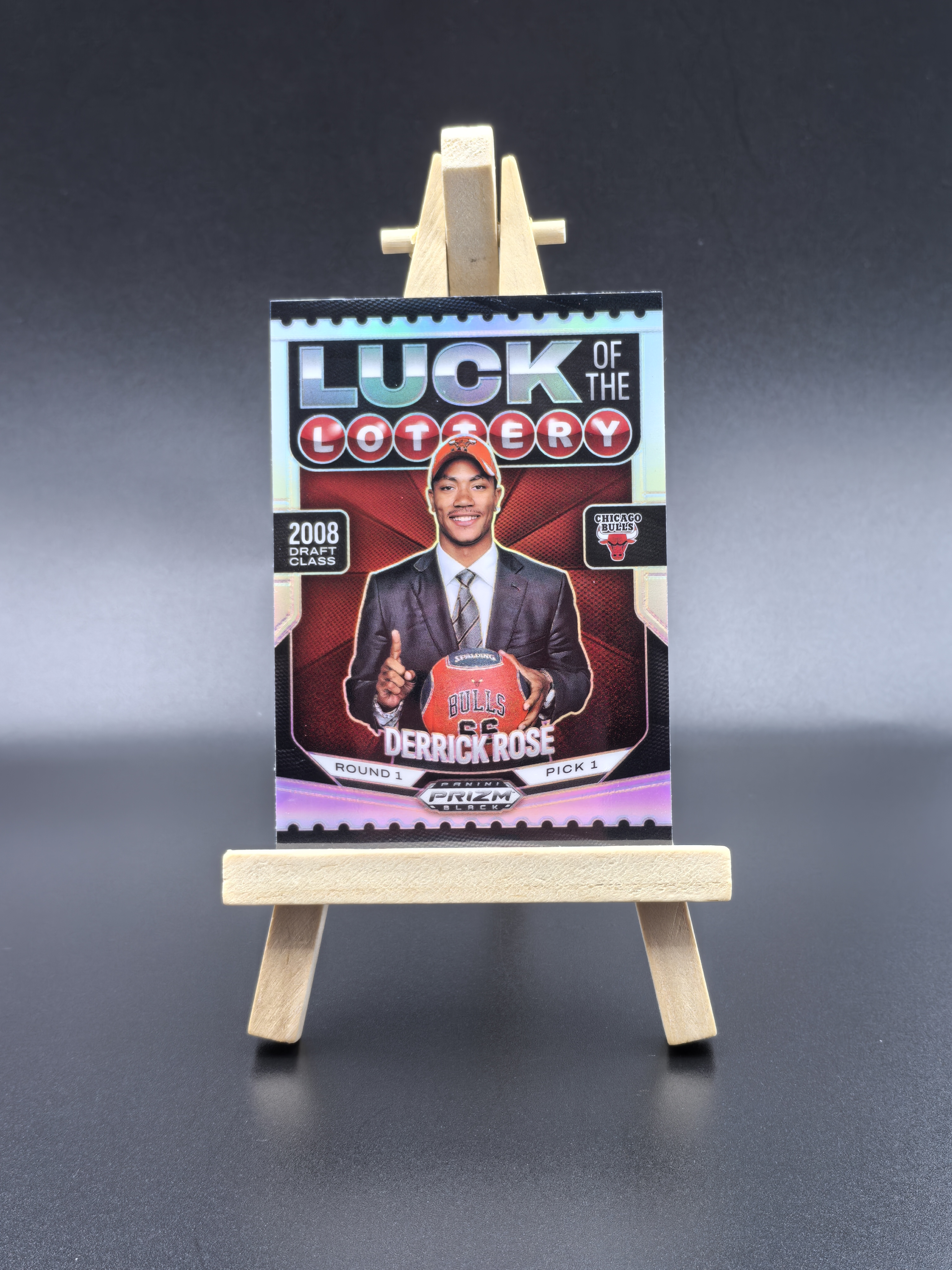 2024-25 Panini Prizm Derrick Rose Black 芝加哥公牛 德里克罗斯 乐透 选秀夜特卡 08年状元 银折普折 卡品如图(生蚝哥)