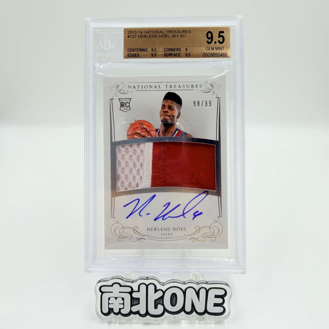 【南北ONE 免手续费】2013-14 Panini NAT Nerlens Noel 诺伦斯诺尔 新秀RC 76人 国宝 99编 RPA 物料暴力patch 签字 BGS金标9.5/10分 ZJ