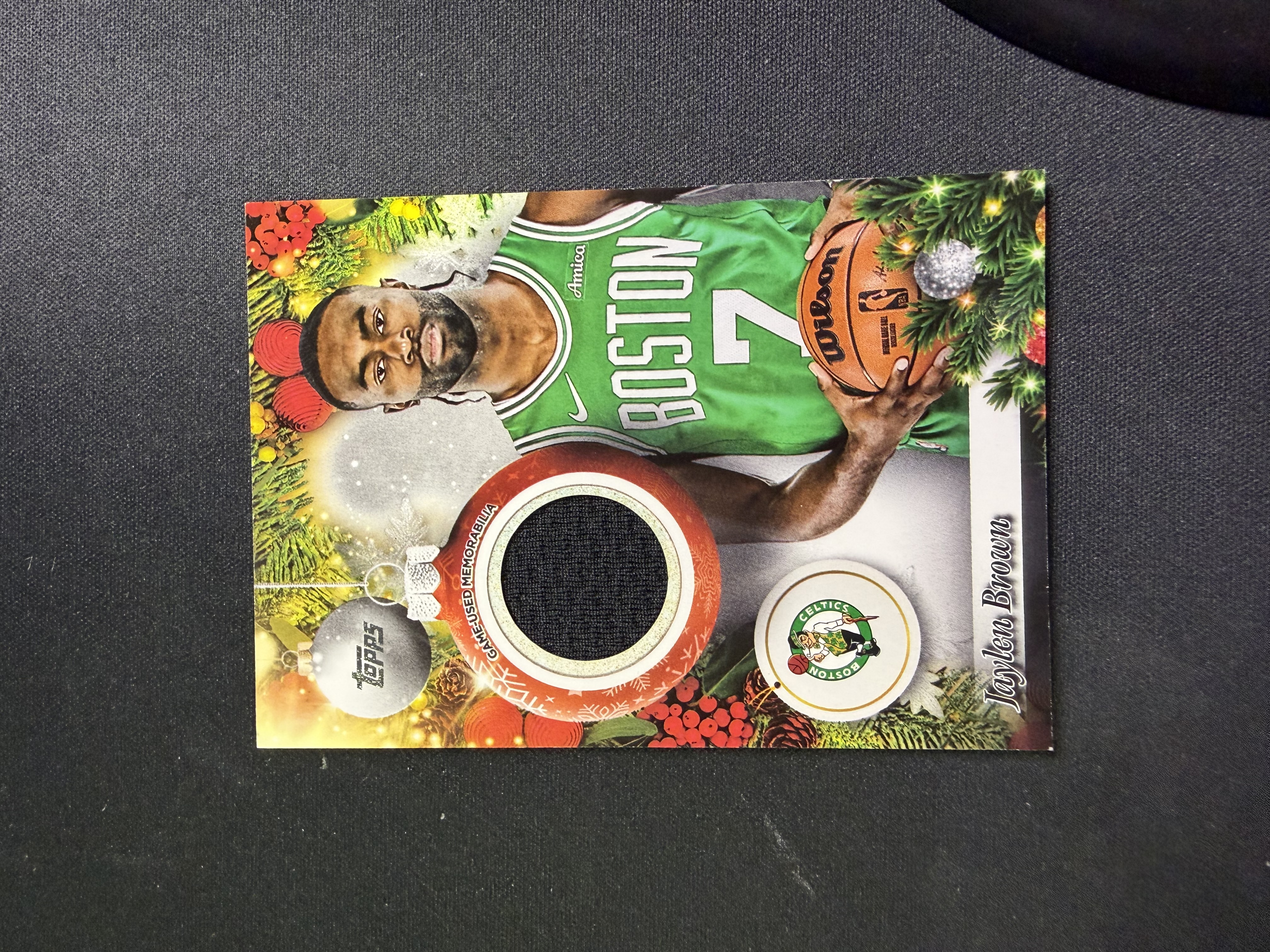 2025-26 Topps Holiday Mega Kobe Brown 科比 布朗 凯尔特人 圣诞节 物料 亲穿球衣 PPP