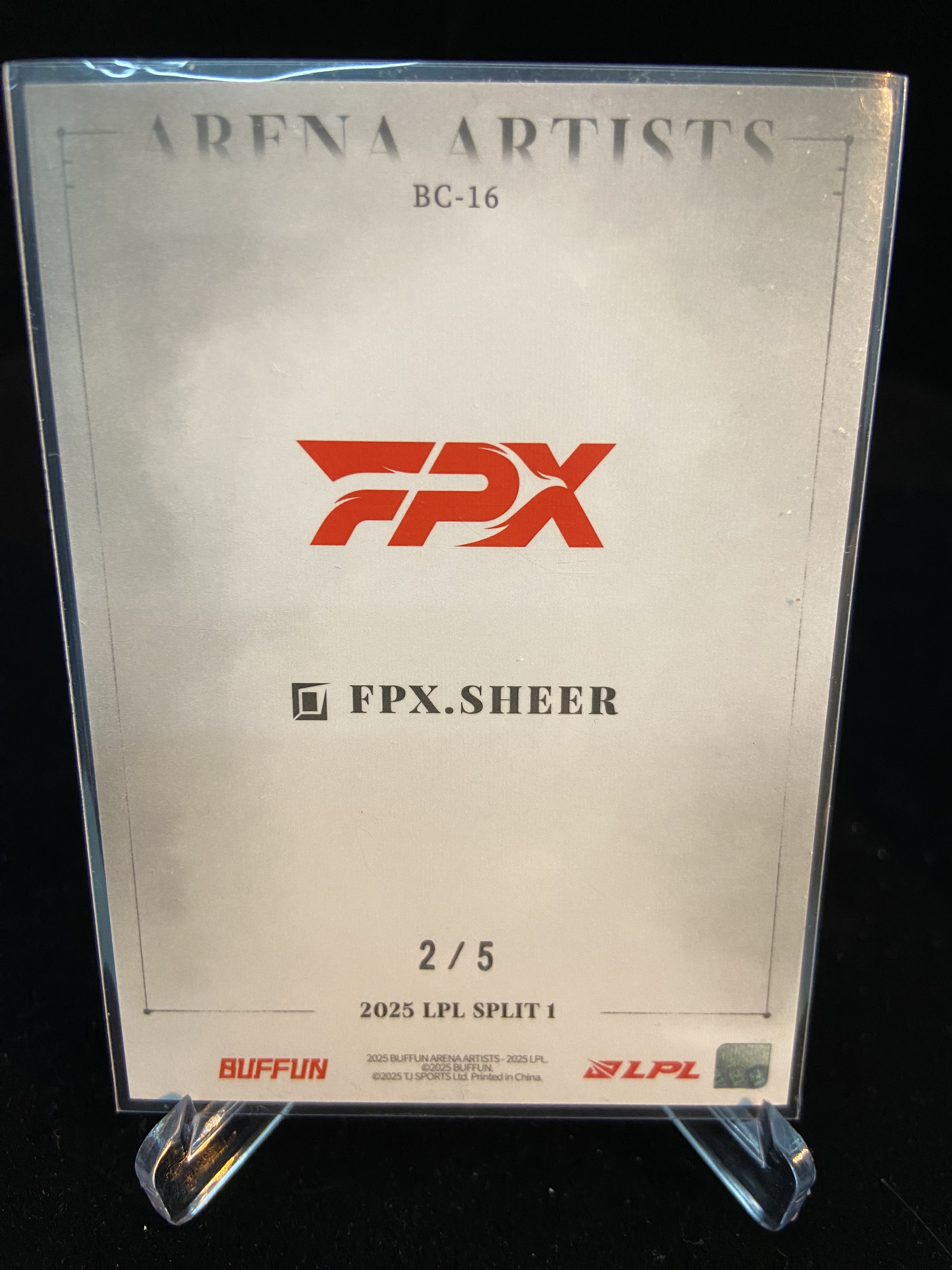 2026 Buffun LPL SHEER 单人定妆 星夜蓝 FPX 2/5 不凡玩品 英雄联盟 赛场艺术家 西好