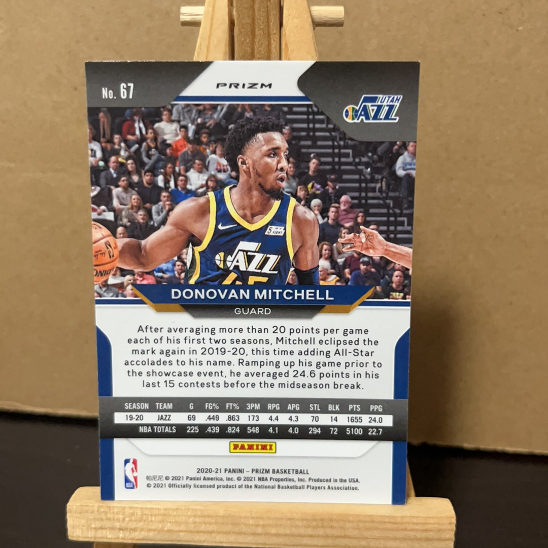 2020-21 Panini Prizm Donovan Mitchell 多诺万 米切尔 爵士 绿折 pz 折射 prizm系列 卡品如图 值得收藏 凑套必备!免费代卖!