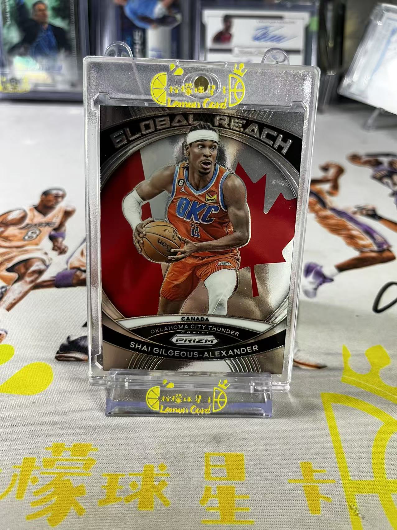2023-24 Panini Prizm Shai Gilgeous-Alexander 【柠檬球星卡拍卖】雷霆 谢伊 吉尔杰斯 亚历山大 SGA 国旗 特卡 折射 pz 微瑕如图 #不语