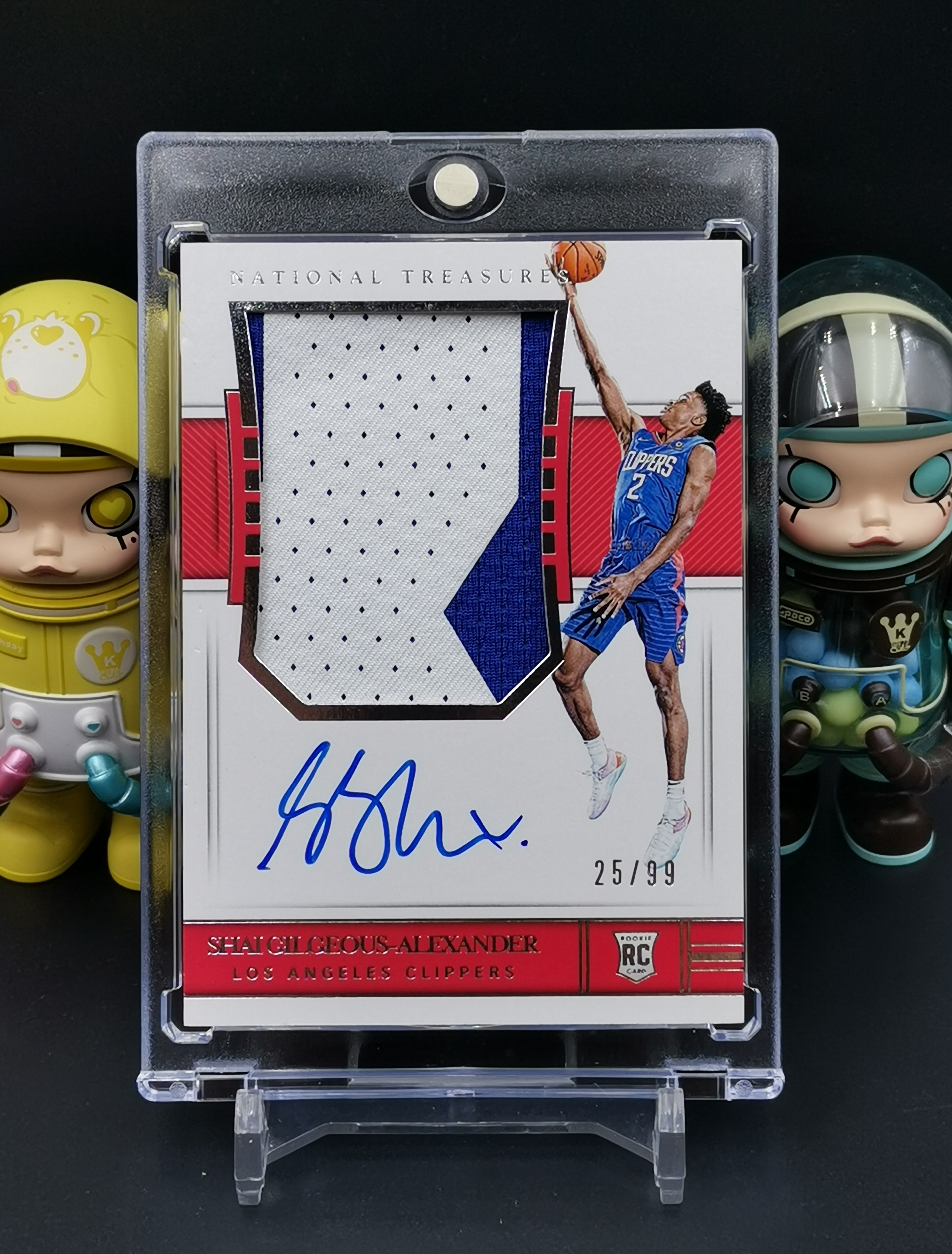 2018-19 Panini National Treasures Shai Gilgeous-Alexander RC 【学浪】国宝 快船 新秀 亚历山大 双色球衣切割 签字 卡签 PATCH 正RPA 25/99编 系列A签 印痕如图