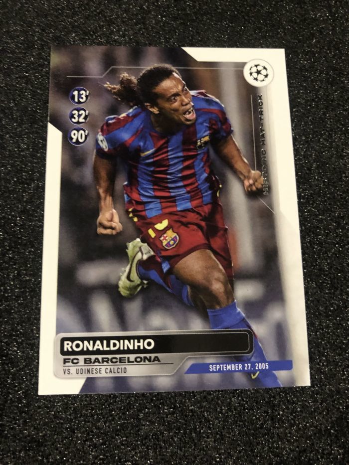 2023-24 Topps UEFA Champions League Ronaldinho 欧战ucc 帽子戏法特卡 罗纳尔迪尼奥 小罗 巴西 巴萨 卡品如图 凑套收藏必备