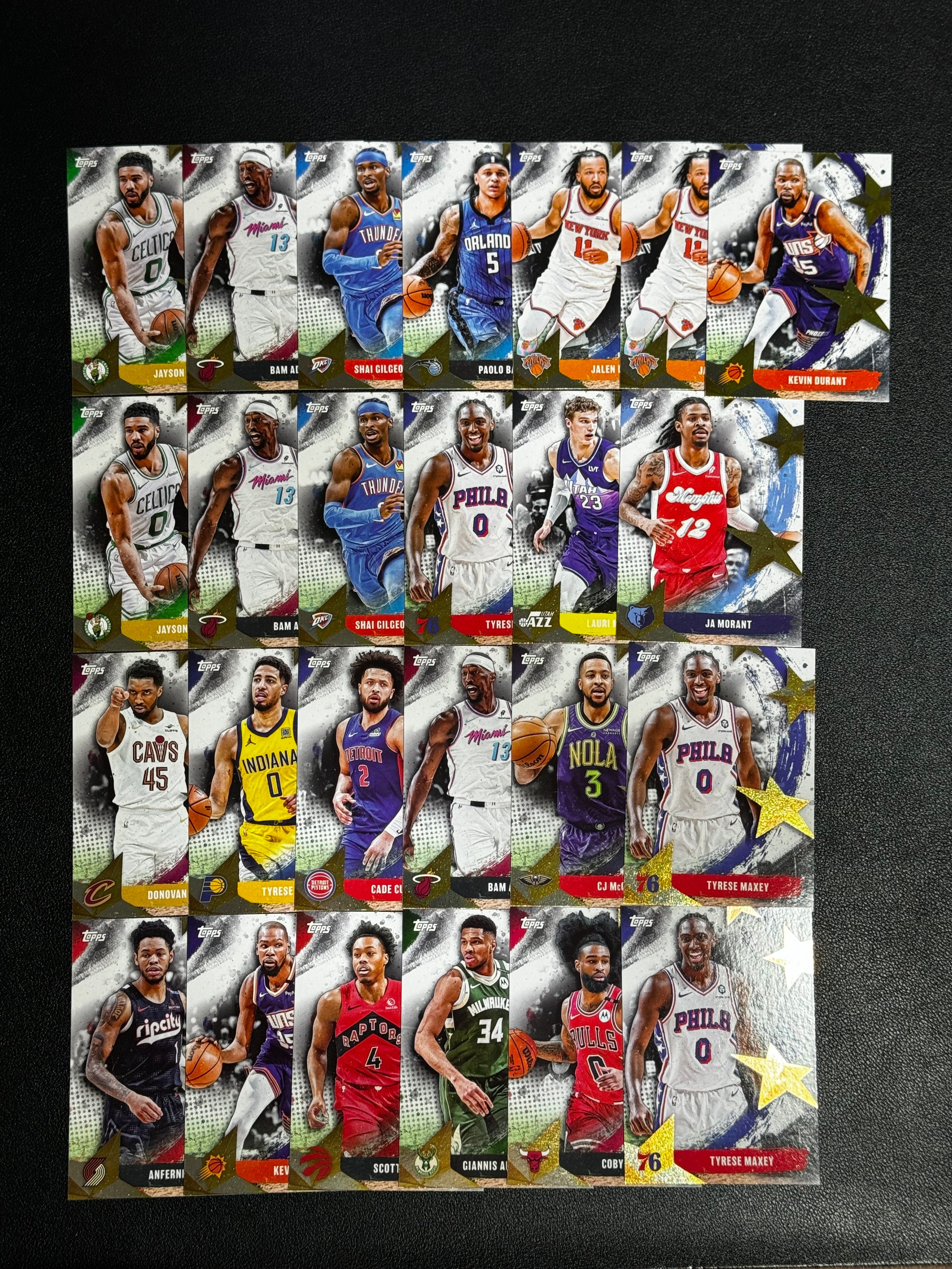 2025 Topps Chrome 篮球 元年 Stars of Nba 特卡 泰瑞斯・马克西 Tyrese Maxey 凯文・杜兰特 Kevin Durant 等 潜力无限 LWLQ