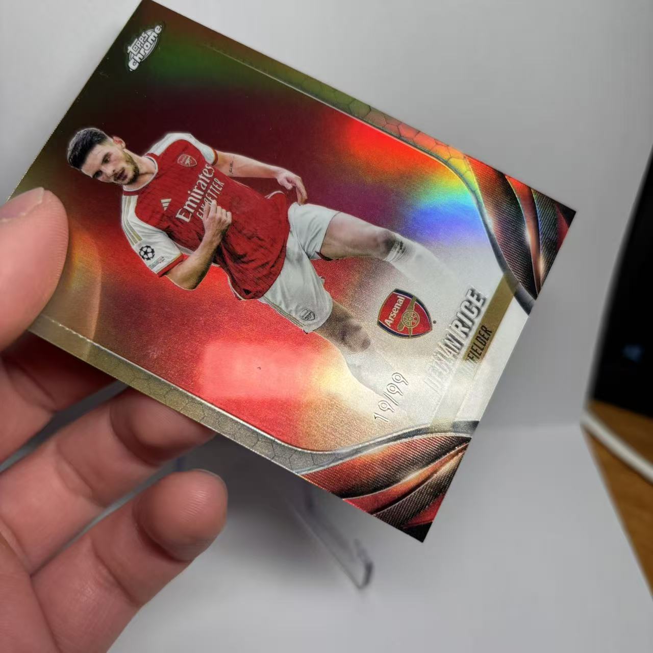 2024-25 Topps Chrome Declan Rice 欧冠tc 阿森纳 赖斯 莱斯 99编 变化版 colormatch 英格兰 稀有 卡品如图