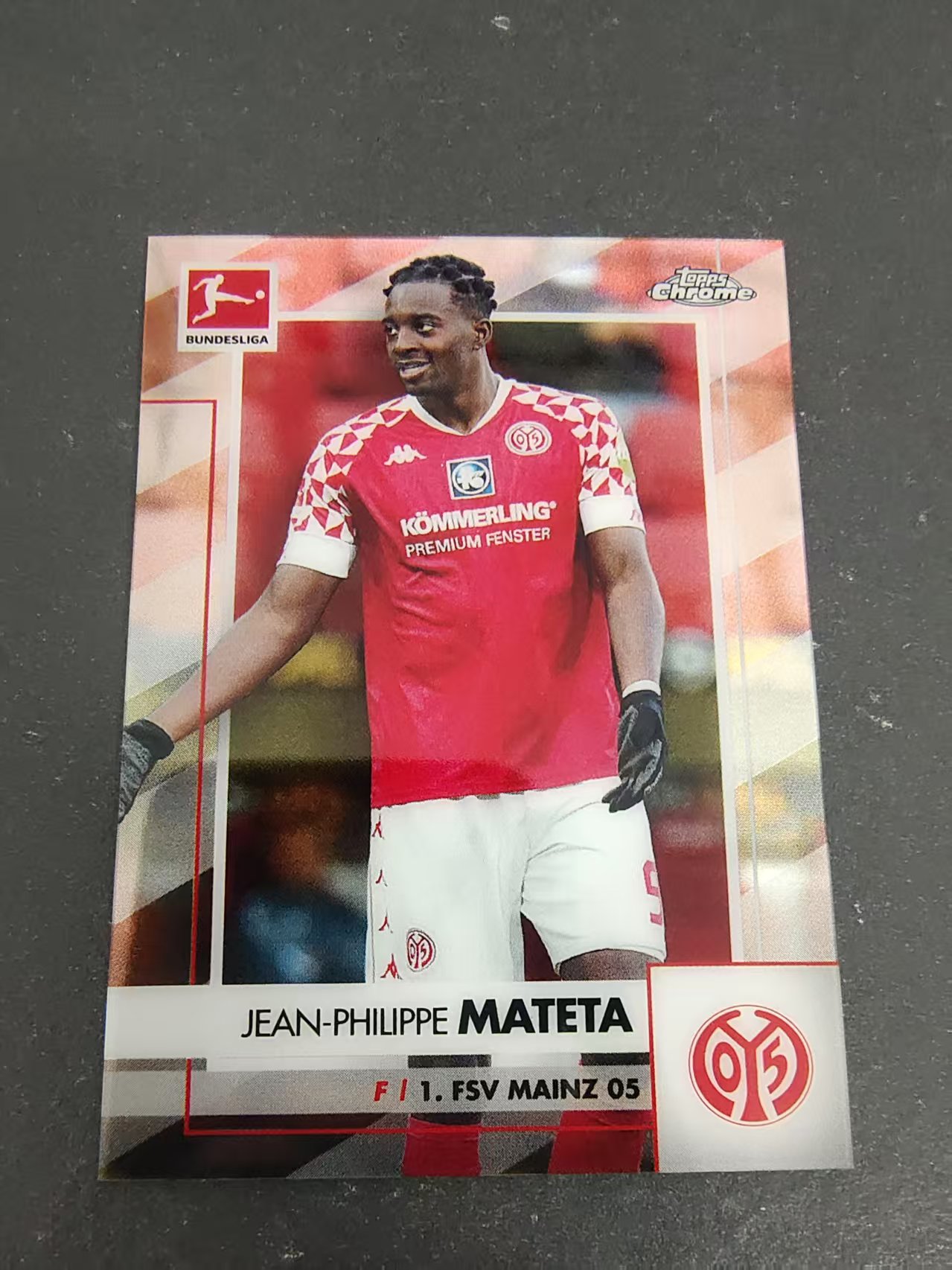 【可合并,不累计】2021 Topps Chrome Jean-Philippe Mateta 德甲TC 美因茨 马特塔 划痕 边角瑕疵 #67