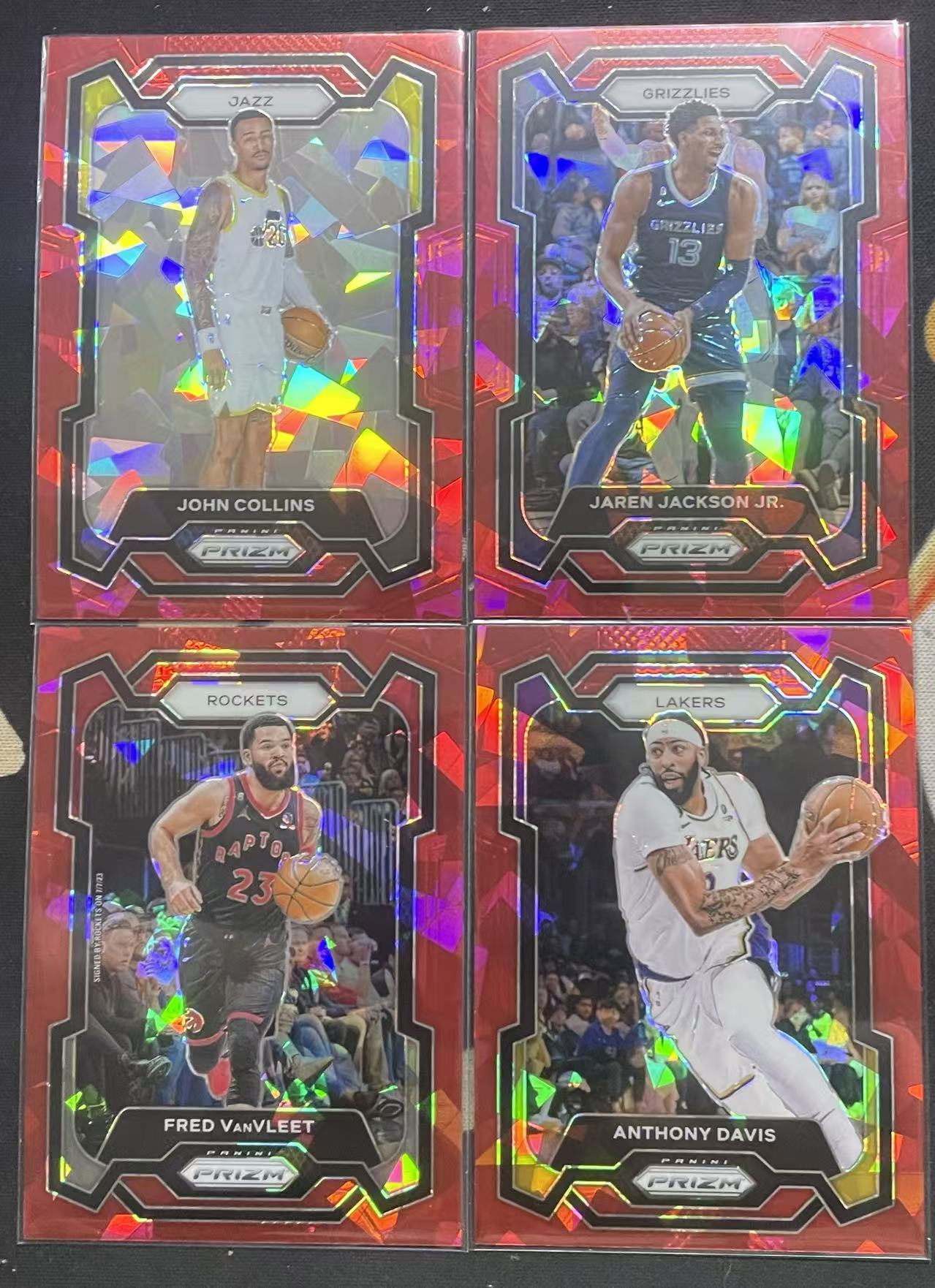 2023-24 Panini Prizm Anthony Davis 安东尼·戴维斯 小贾伦·杰克逊 弗雷德·范弗利特 约翰·科林斯 红碎冰折 折射 pz 不保卡品 打包 值得投资(猴子卡社)