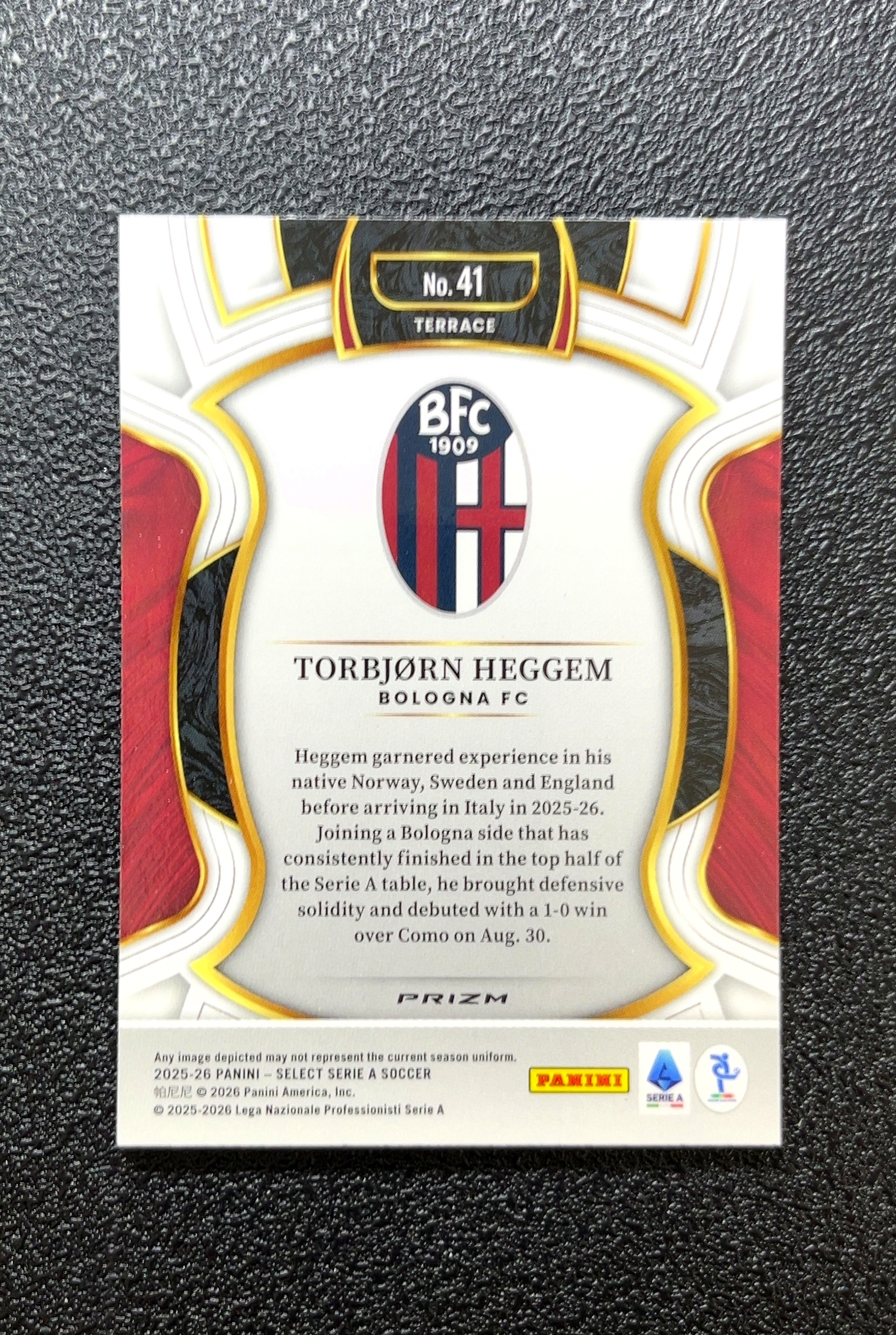 【岛屿拍卖】2025-26 Panini Select Prizm RC 新秀 TORBJØRN HEGGEM 托尔比约恩·赫格姆 银折 折射 新秀 RC 卡品如图 高价值 #41 0015#43