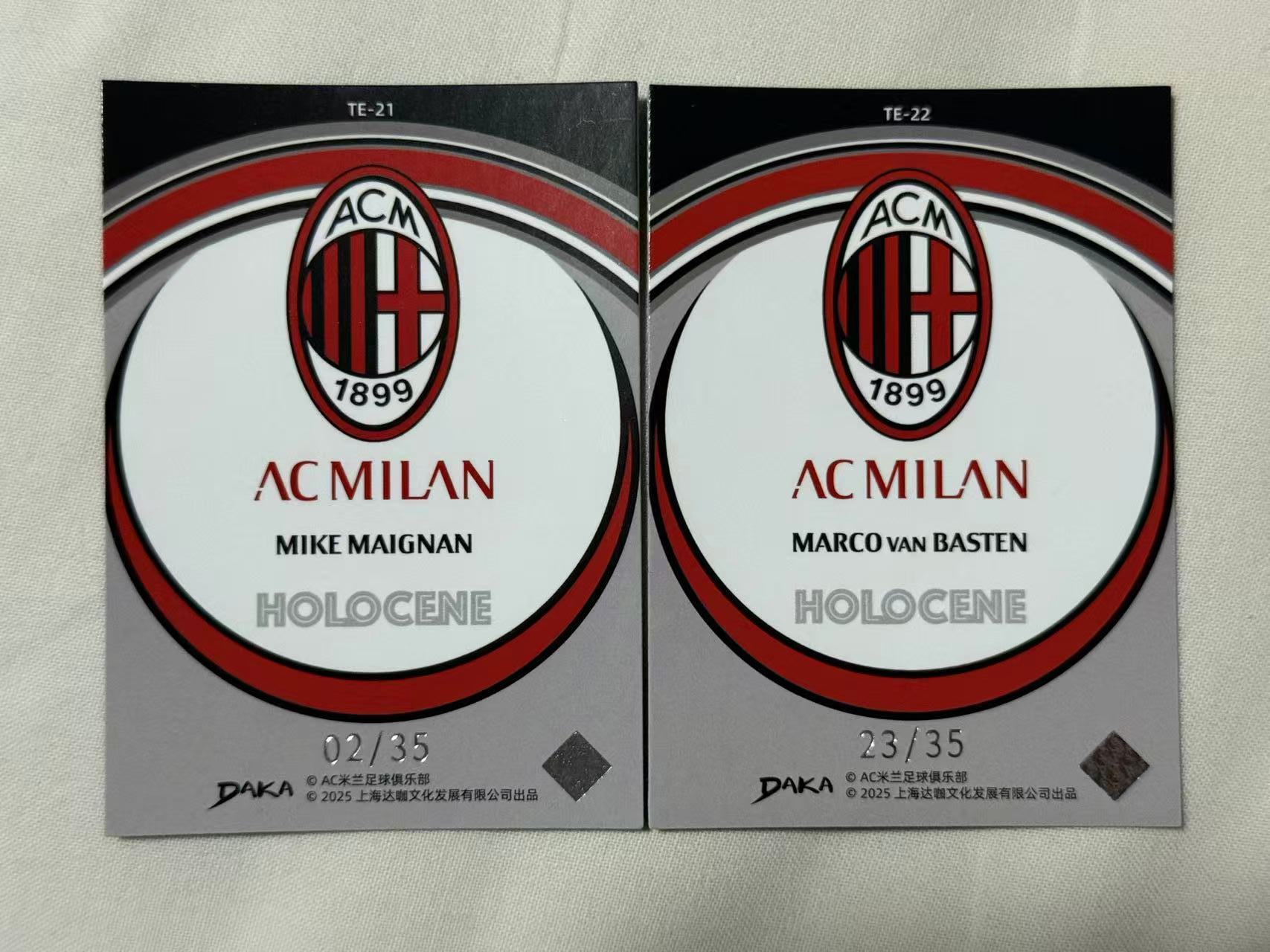 2024-25 DAKA AC米兰队盒 Marco Van Basten 【mxn拍卖】达咖 达卡 范巴斯滕 迈尼昂 35编 涡轮 特卡 AC米兰 AC MILAN 荷兰 法国 凑套必备 不发到付