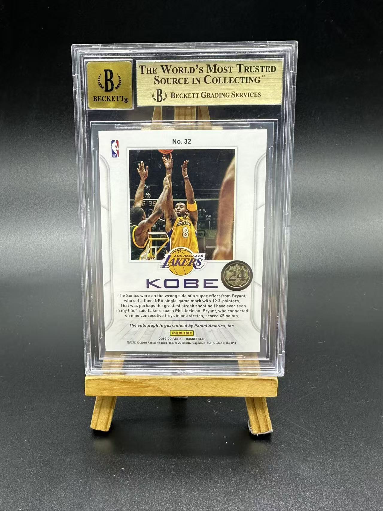 【烦烦拍卖】2019-20 Panini Contenders Kobe Bryant 球票 湖人 科比布莱恩特 大比例 插入签 卡签签字 生涯经典时刻 BGS9.5分金标签字10分【suning】