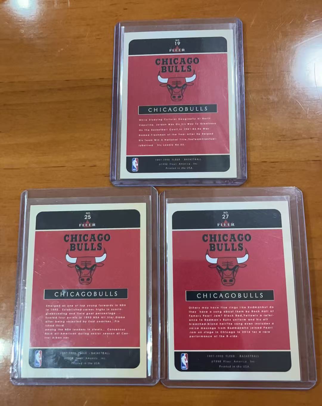 1997-98 Fleer Chicago Bulls Michael Jordan 迈克尔 乔丹 丹尼斯 罗德曼 斯科蒂 皮蓬 公牛王朝 史诗级组合 黄金搭档 套图 打包 硬通货 凑套必备 收藏必