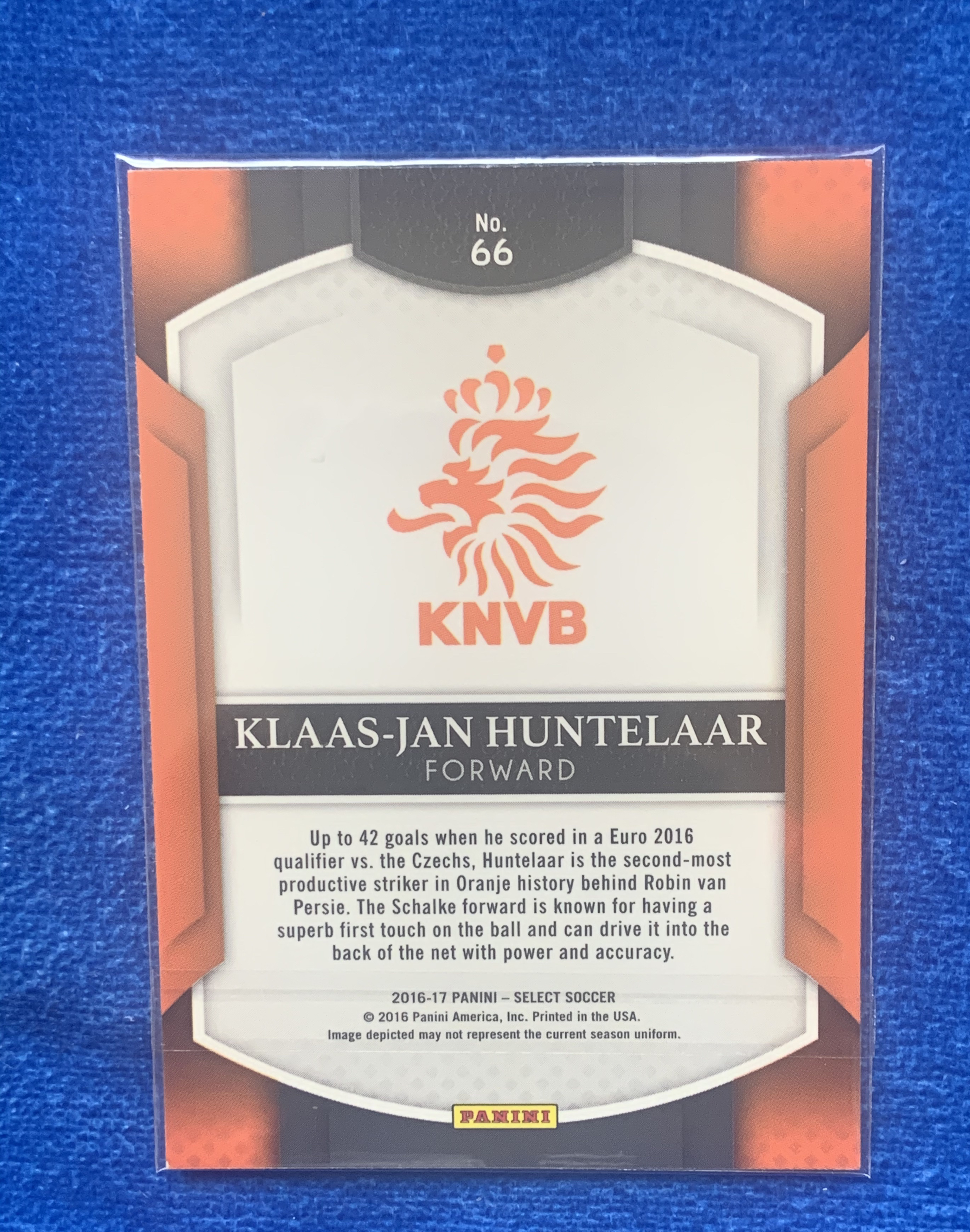 2016-17 Panini Select Klaas Jan Huntelaar 帕尼尼 亨特拉尔 荷兰Holland 世界杯亚军 沙尔克Schalke04 阿贾克斯Ajax AC米兰Milan