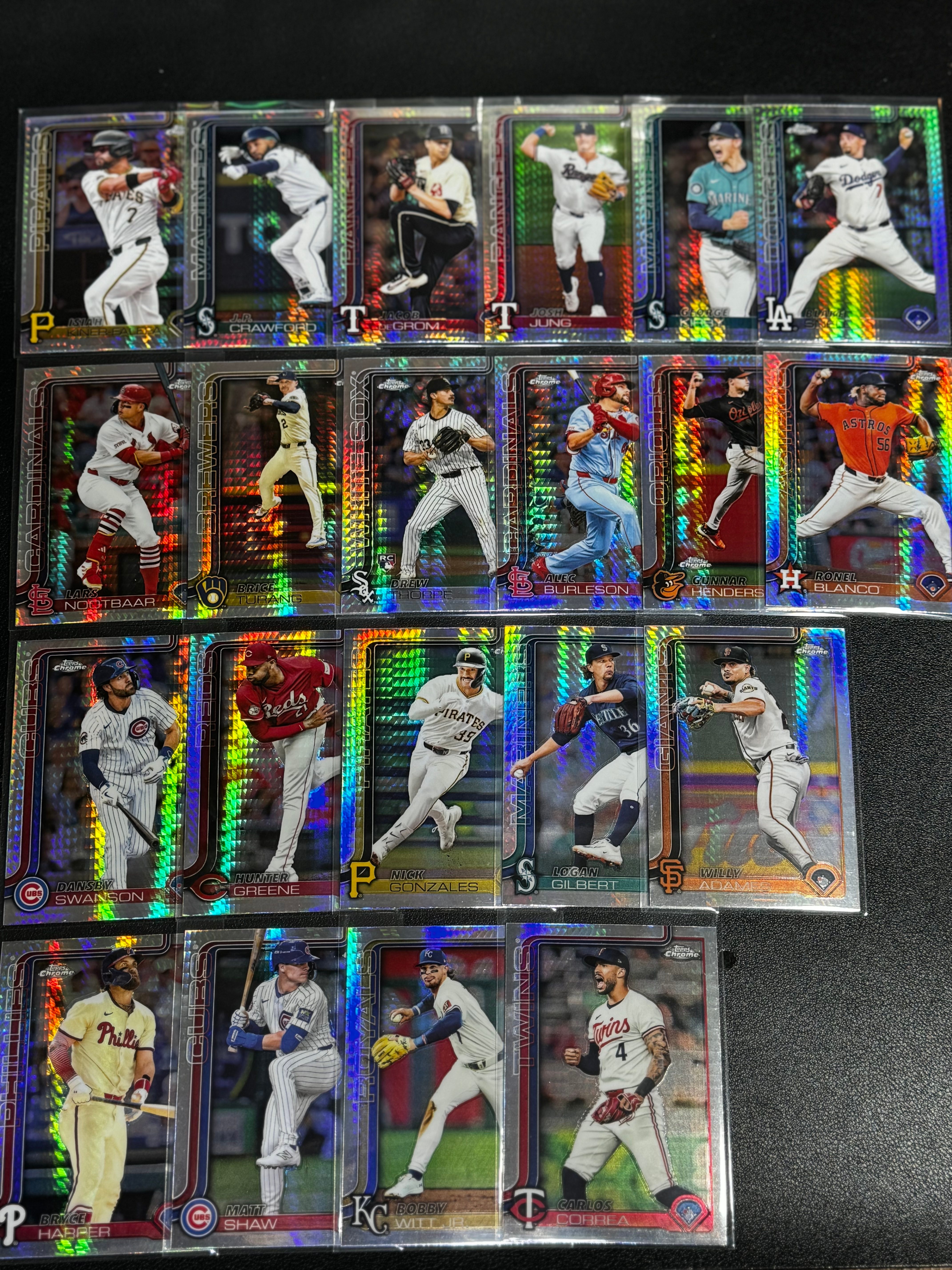 2025 Topps Chrome MLB 棒球大联盟 Hyper折 Blake Snell 布莱克・斯内尔 Alec Burleson 亚历克・伯勒森 等 潜力无限 LWDG