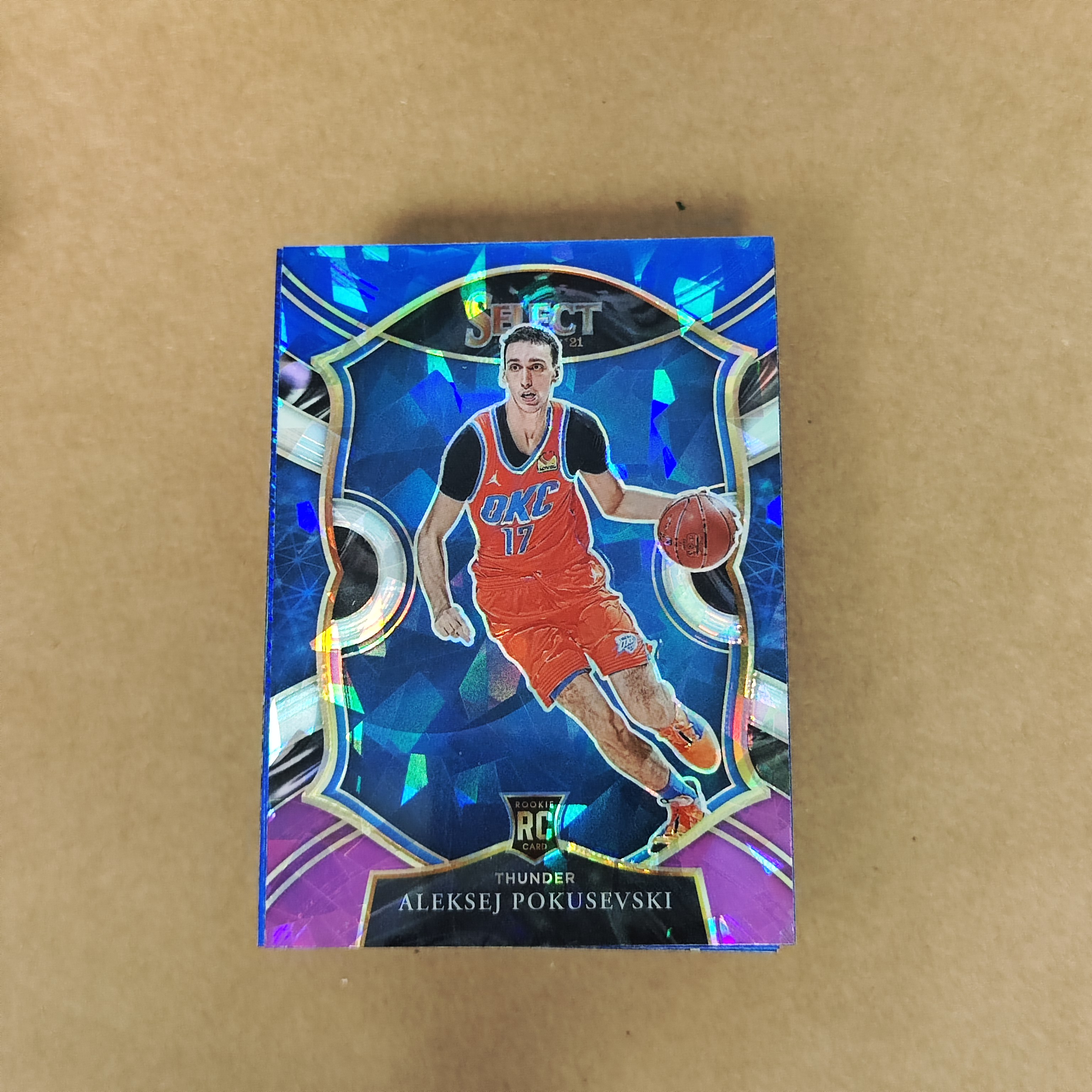 2020-21 【HADE拍卖-小卡之家】 Select Aleksej Pokusevski 波库舍夫斯基 三色碎冰折    rc新秀      单卡base 卡品如图ZKB37