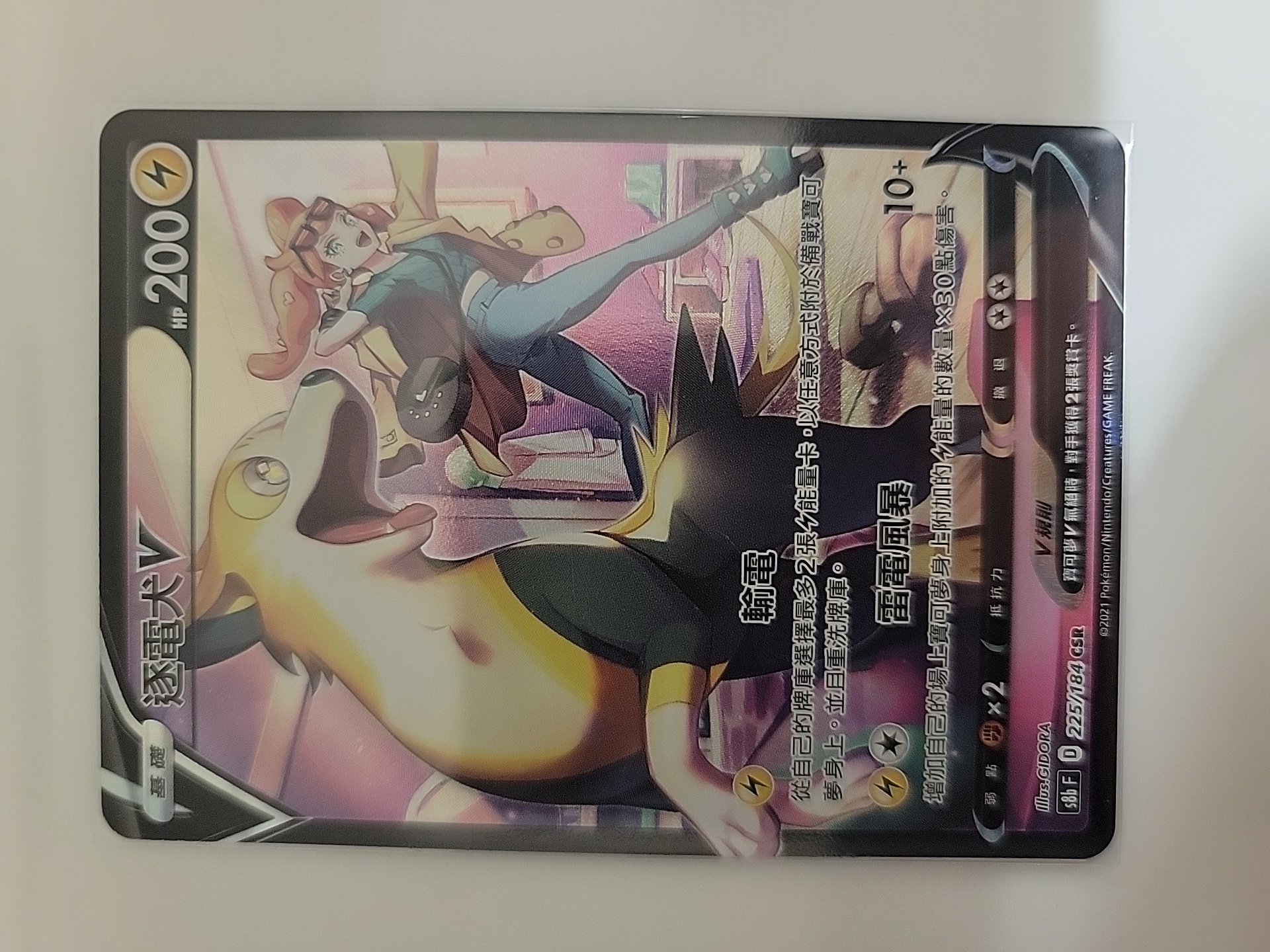 2021 Pokemon TCG S8b 逐电犬V cht 【卡少爷卡社】PTCG 宝可梦 繁中 剑&盾系列 S8b 225/184 csR 孤傲