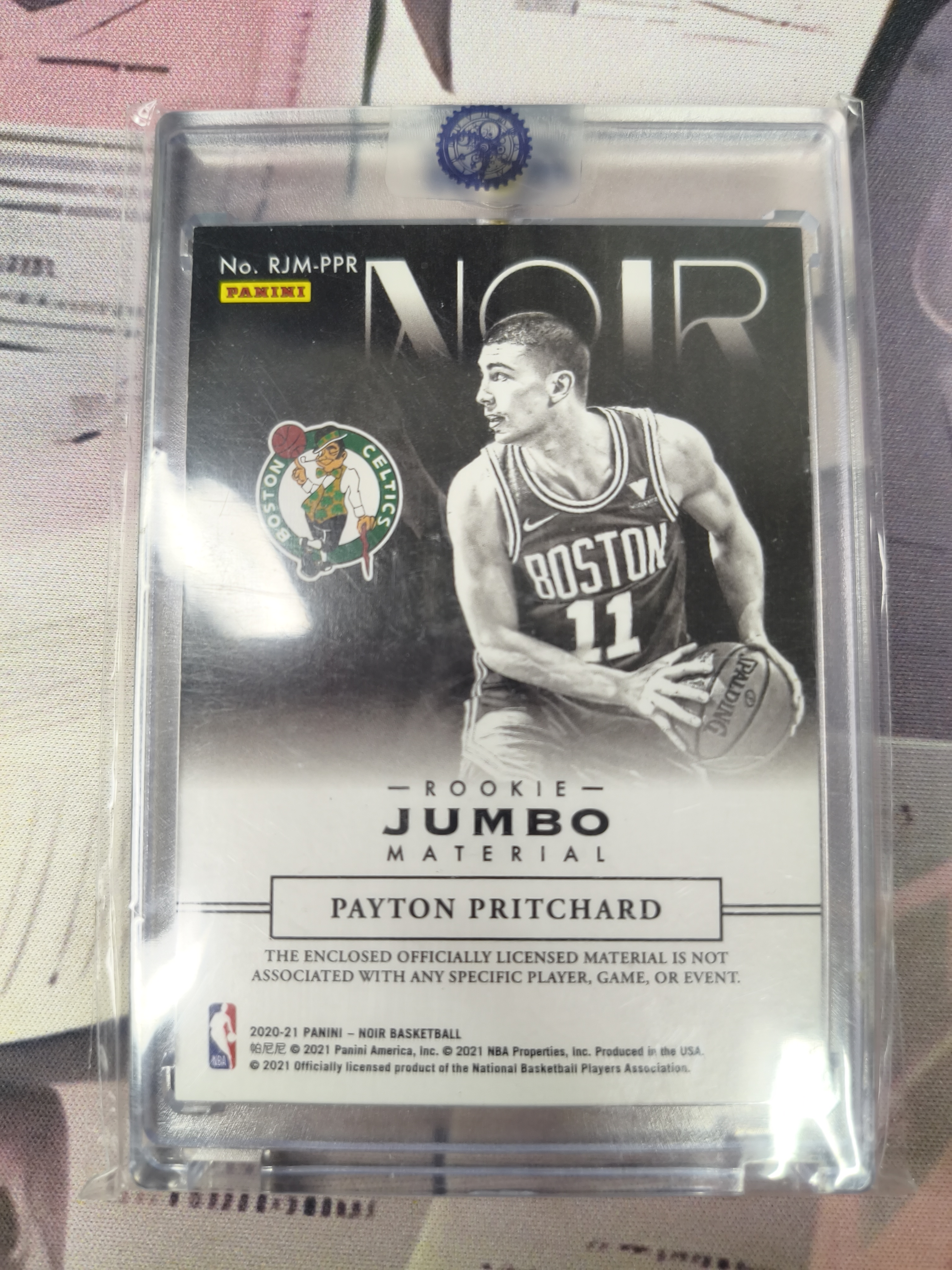 2020-21 Panini Noir Payton Pritchard RC 诺尔 凯尔特人 佩顿 普理查德 RC 新秀 球衣 物料 99编