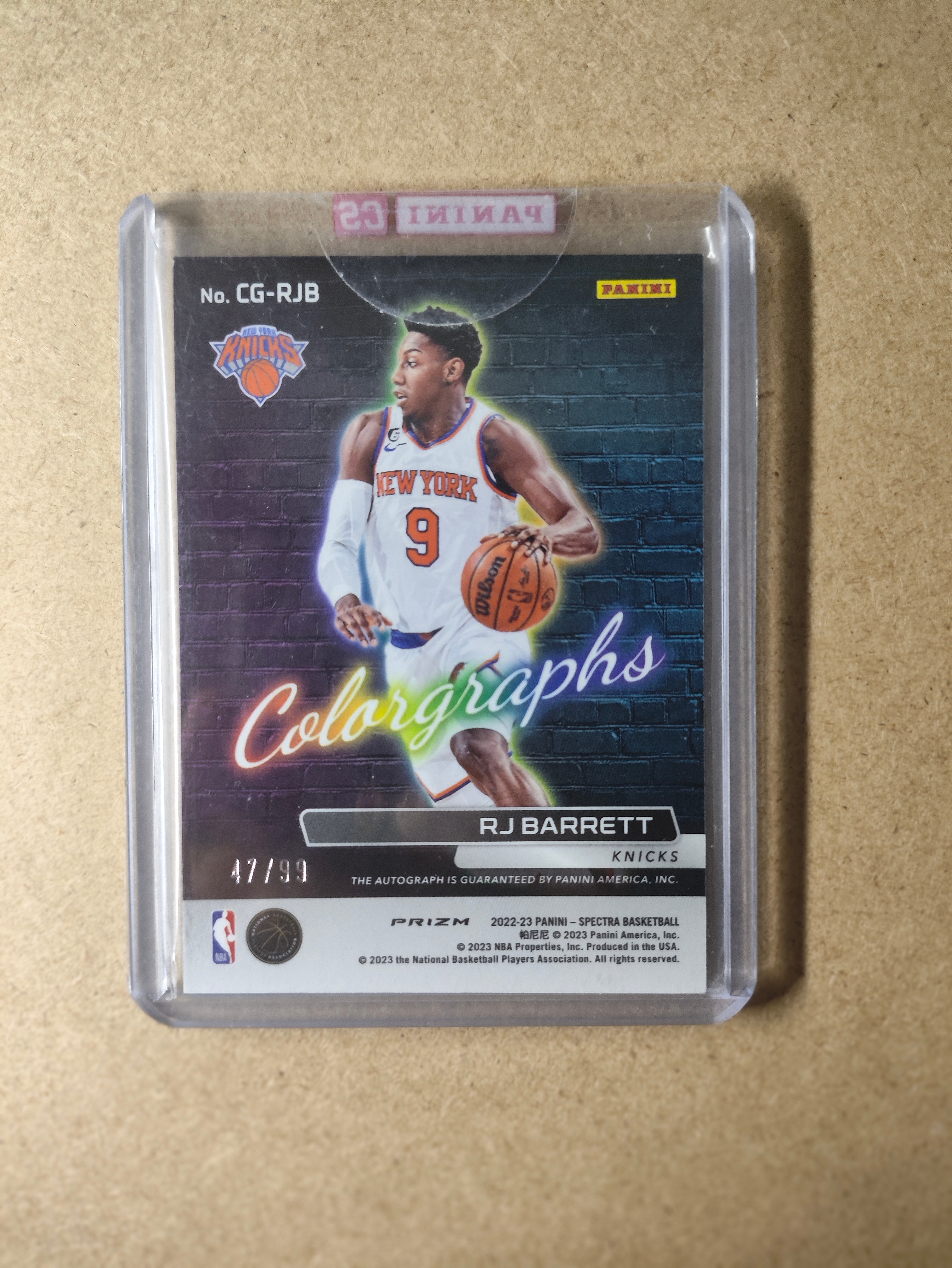2022-23 Panini Spectra RJ Barrett 光谱 尼克斯 RJ 巴雷特 签字 卡签 霓虹灯 折射 47/99编 猛龙 卡品如图 收藏必备