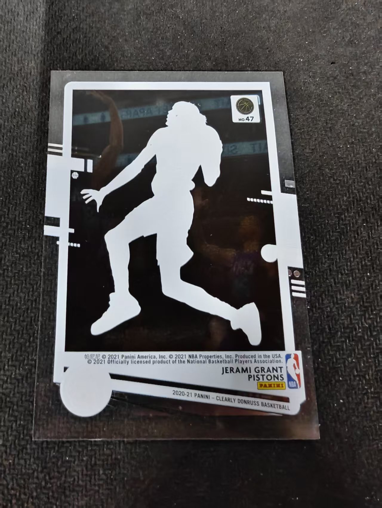 2020-21 Panini Clearly Donruss Jerami Grant 活塞 杰拉米 格兰特 杜蕾斯 胶片 划痕 边角瑕疵 #47