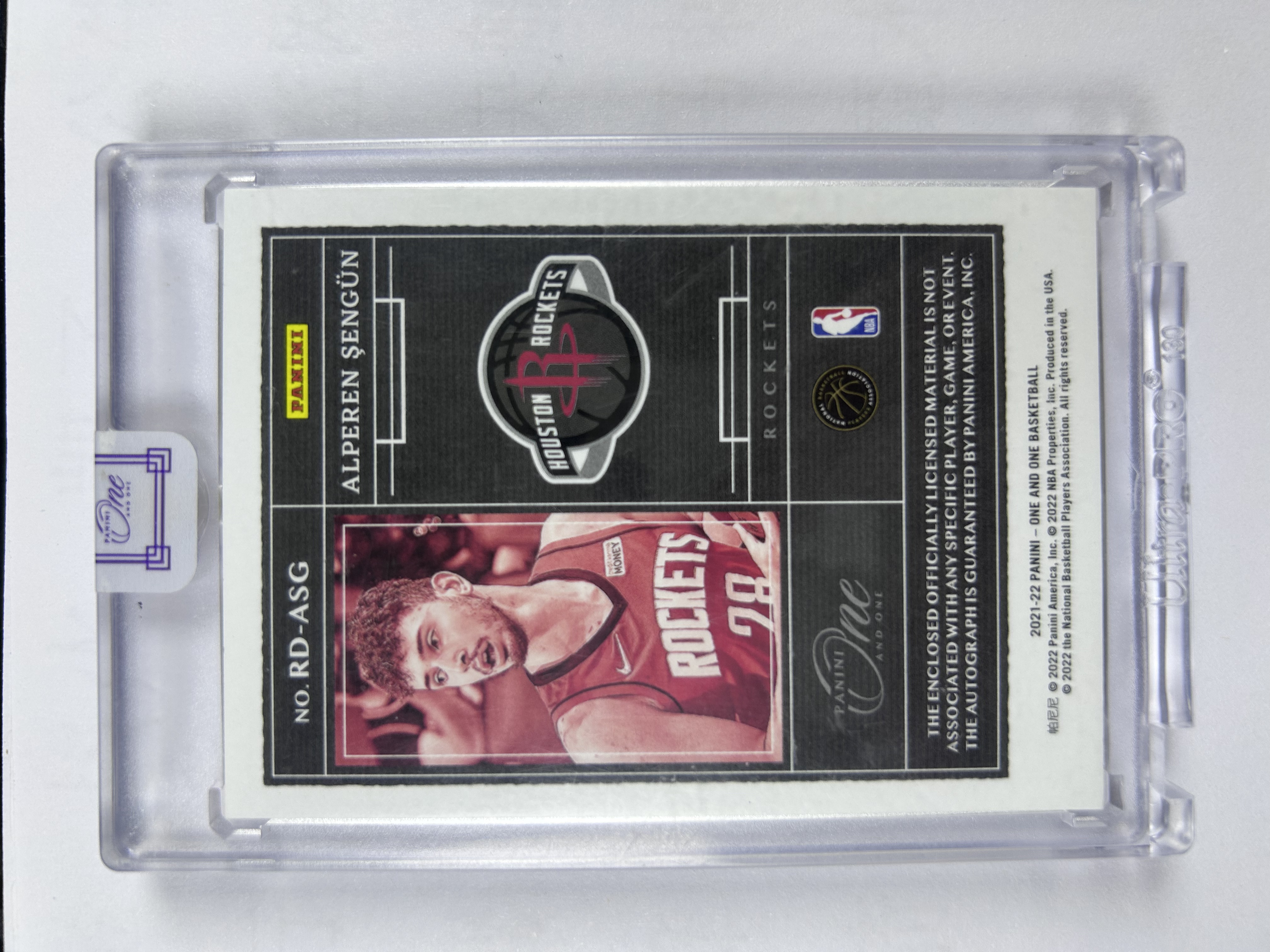 2021-22 Panini One and One Alperen Sengun 阿尔佩伦 申京 one 卡签 签字 带编 双窗物料 物料 原封转 18/49编 49编