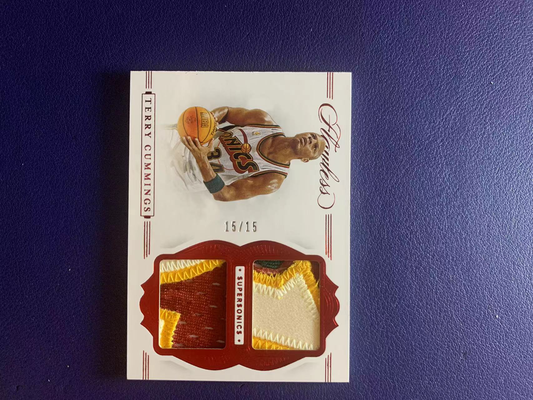 2019-20 Panini Flawless Terry Cummings 【大树代卖】手提 西雅图超音速 雷霆 特里卡明斯 双窗patch ...