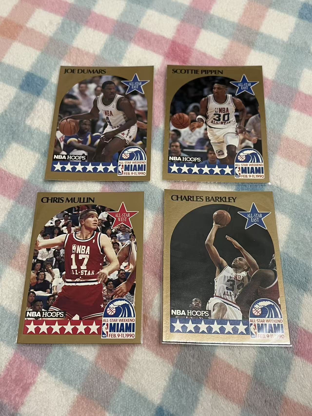 1990 NBA NBA Hoops 9张打包 查尔斯巴克利 克里斯穆林 皮蓬 魔术师约翰逊 拉里伯德 大卫罗宾逊等【金色 全明星 老人 老卡 老特】#794
