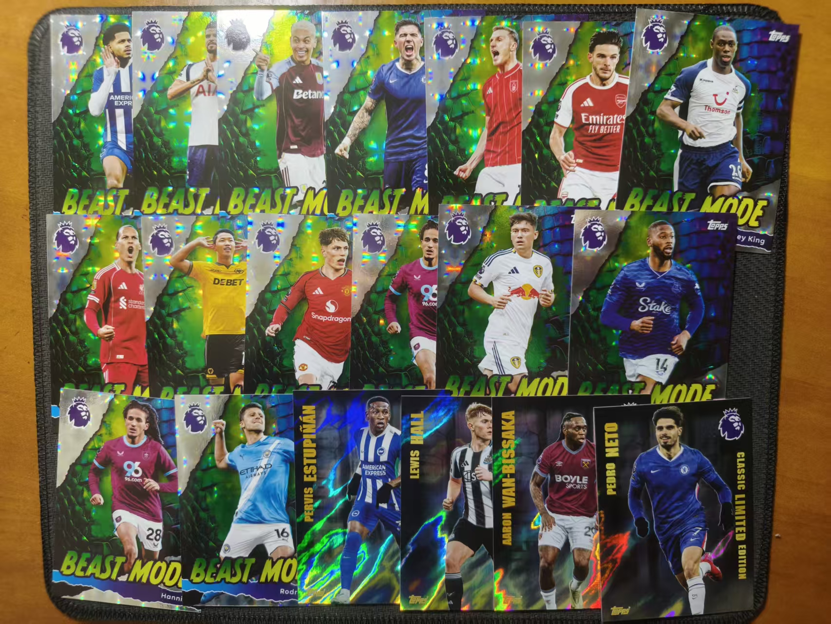 topps 英超 足球 折射 莱斯 范戴克 加纳乔 内托 万比萨卡 霍尔 等好人 全明星 lot #滨滨