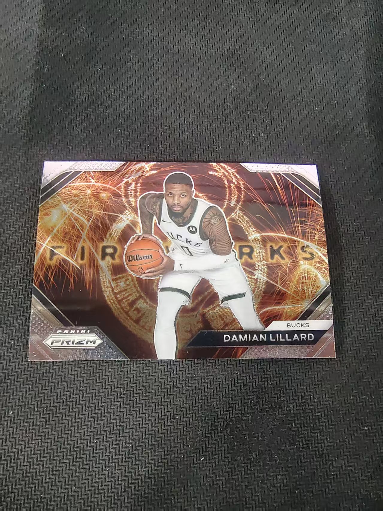【可合并,不累计】2023-24 Panini Prizm Damian Lillard 达米安 利拉德 开拓者 烟花特卡 PZ 划痕 边角微瑕 介意勿拍 #14