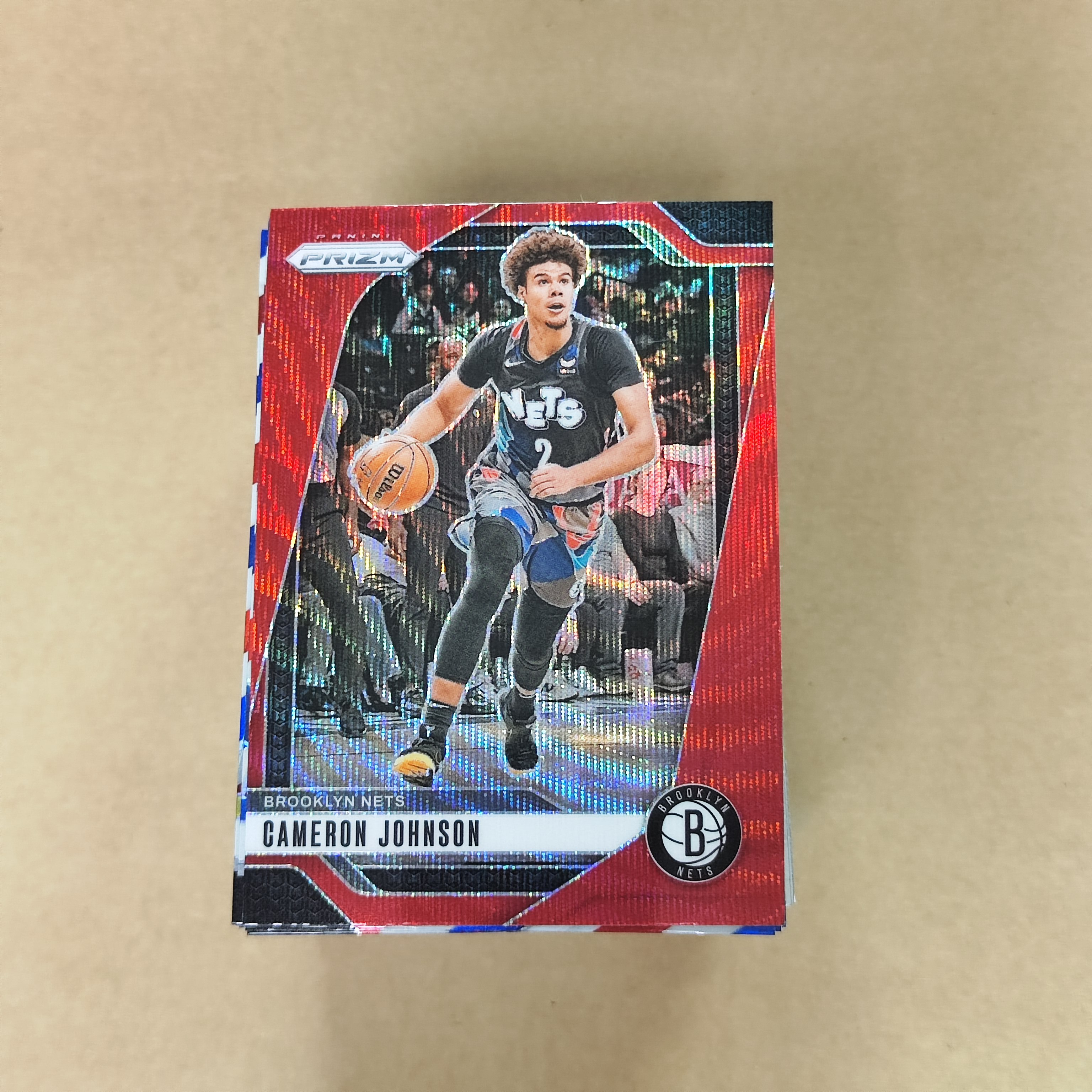 2024-25 【HADE拍卖-手续费0％】 prizm Cameron Johnson 约翰逊   红波纹折  单卡base 卡品如图ZKB50