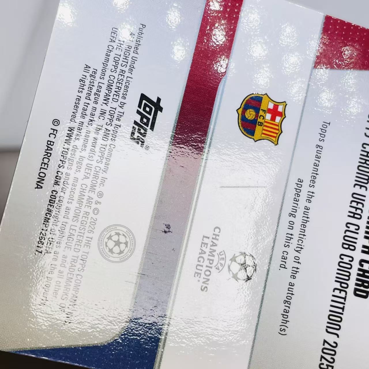 2025-26 Topps Chrome UCC Robert Lewandowksi 欧冠TC 波兰 巴萨 巴塞罗那 拜仁 莱万多夫斯基 签字 /25编 橙几何折 低编 九五至尊 Jeff# N