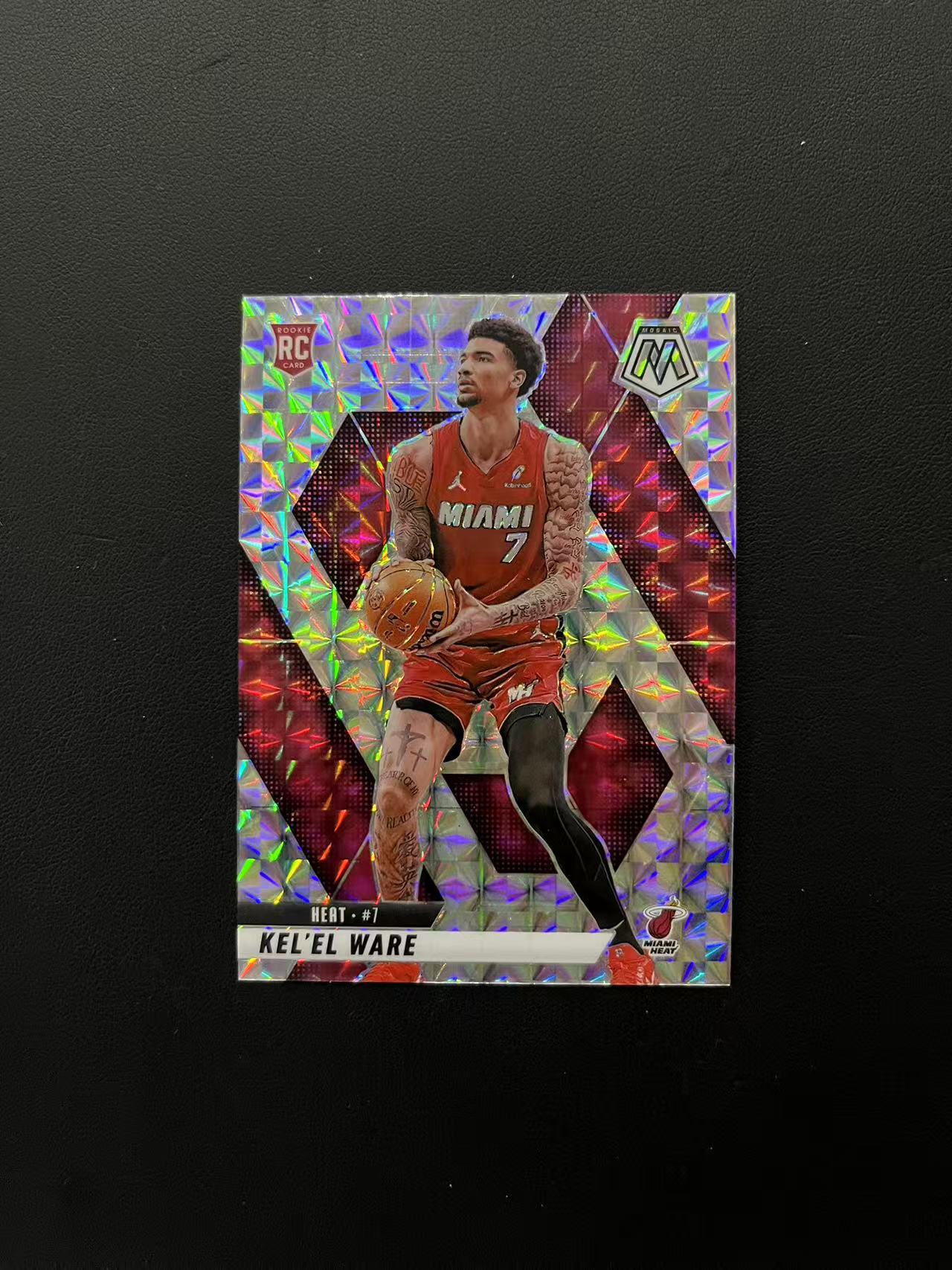 2024-25 Panini Mosaic Kel'el Ware 《王中王代卖》马赛克系列 迈阿密热火 凯莱尔 韦尔 RC 新秀 折射 马赛克折 瑕疵如图 凑套必备 可累积 D23