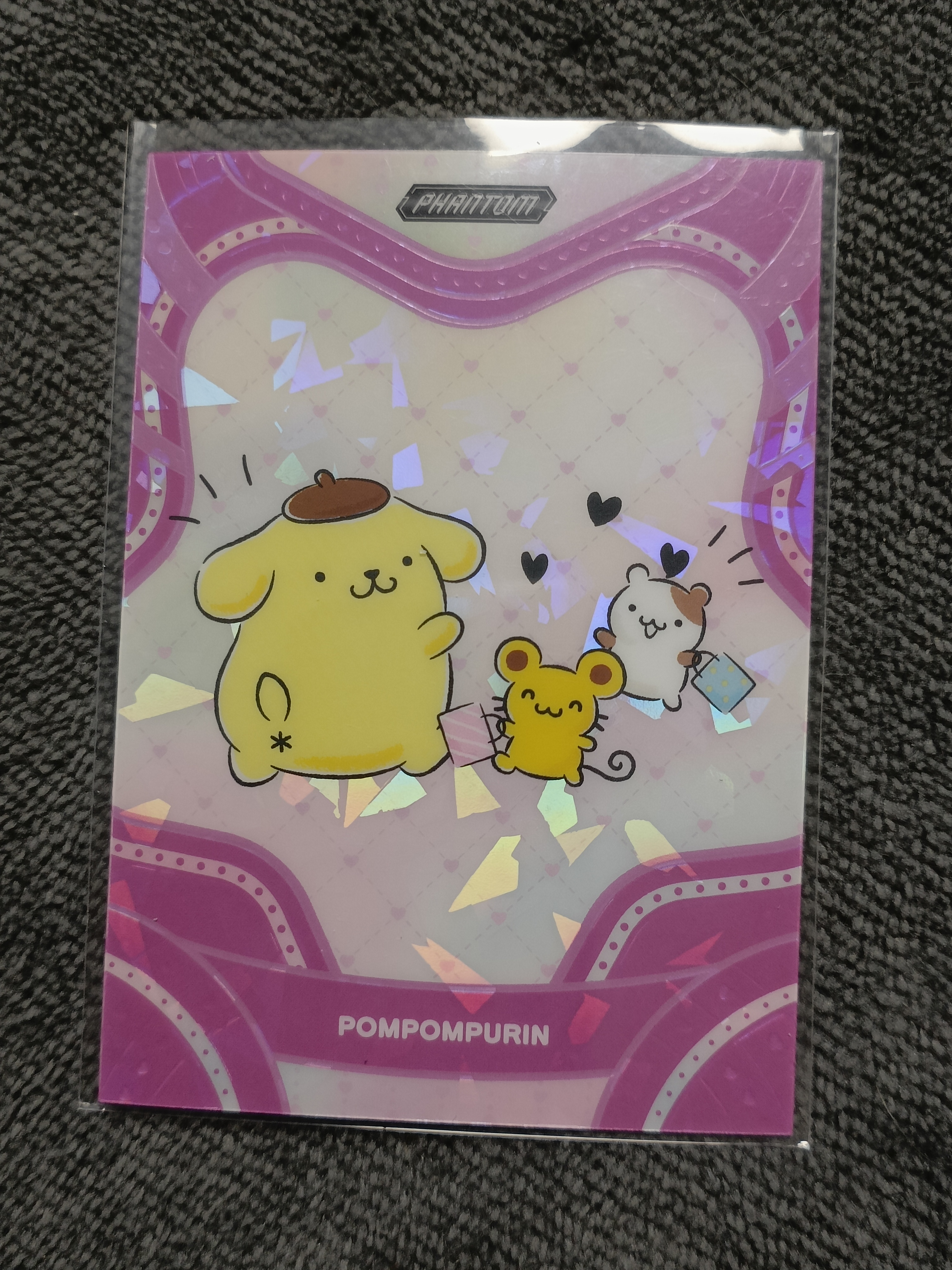 2023 Kakawow PHANTOM 三丽鸥家族系列收藏卡 POMPOMPURIN 布丁狗 【谦谦拍卖】PSA-IPU-34 紫折 058/115编 秋鹿