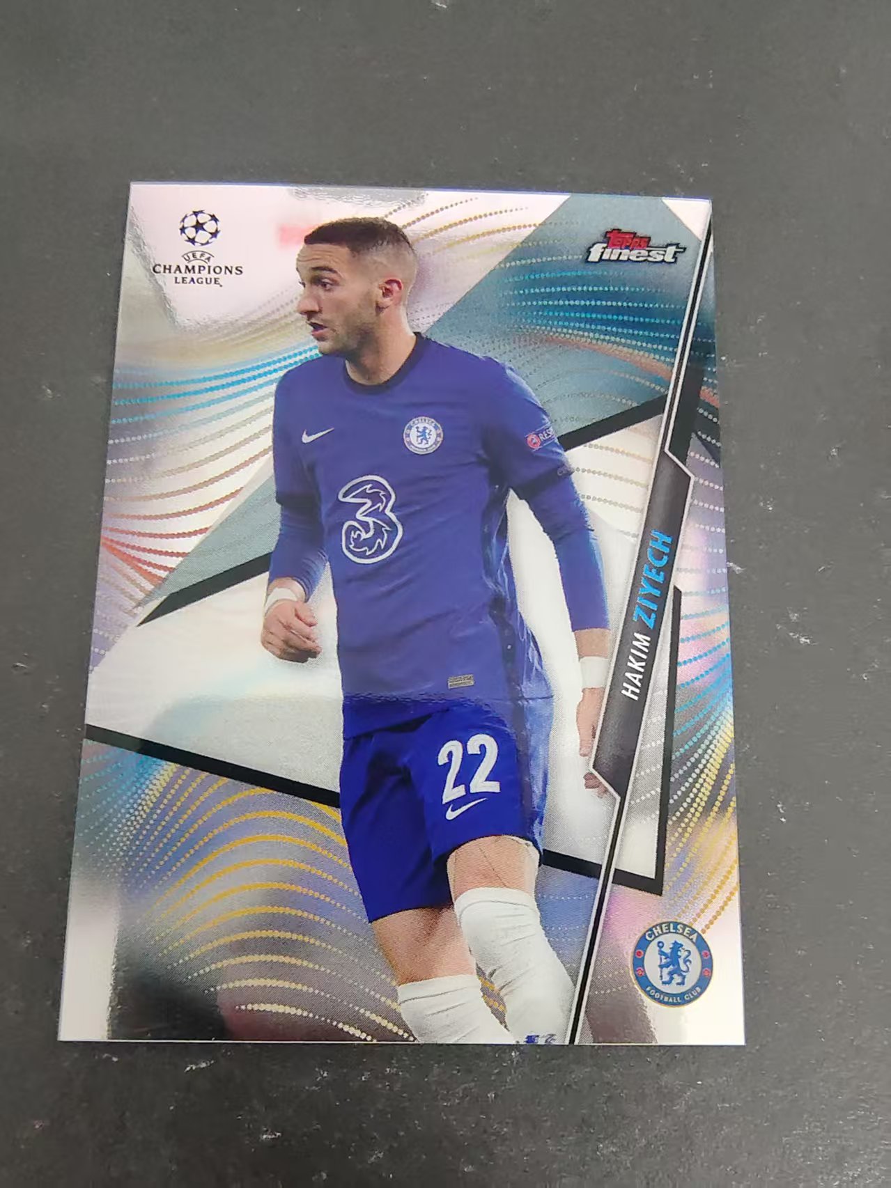 【可合并,不累计】2021 Topps Finest Hakim Ziyech 欧冠 切尔西 齐耶赫 划痕 边角瑕疵 #49