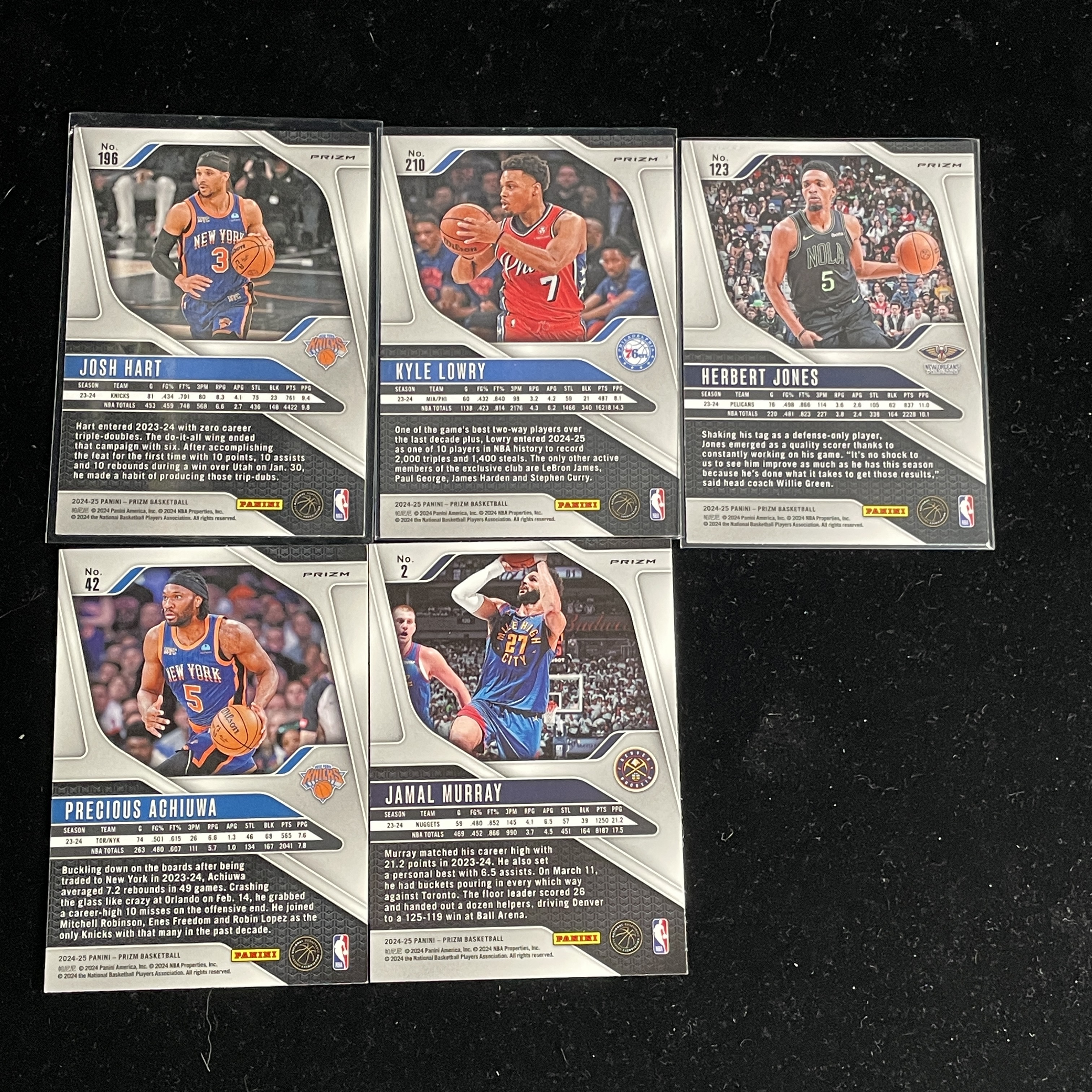 2024-25 Panini Prizm Josh Hart 【大彪代拍预付90%】约什 哈特 赫伯特琼斯 贾马尔穆雷等多人Lot pz cade