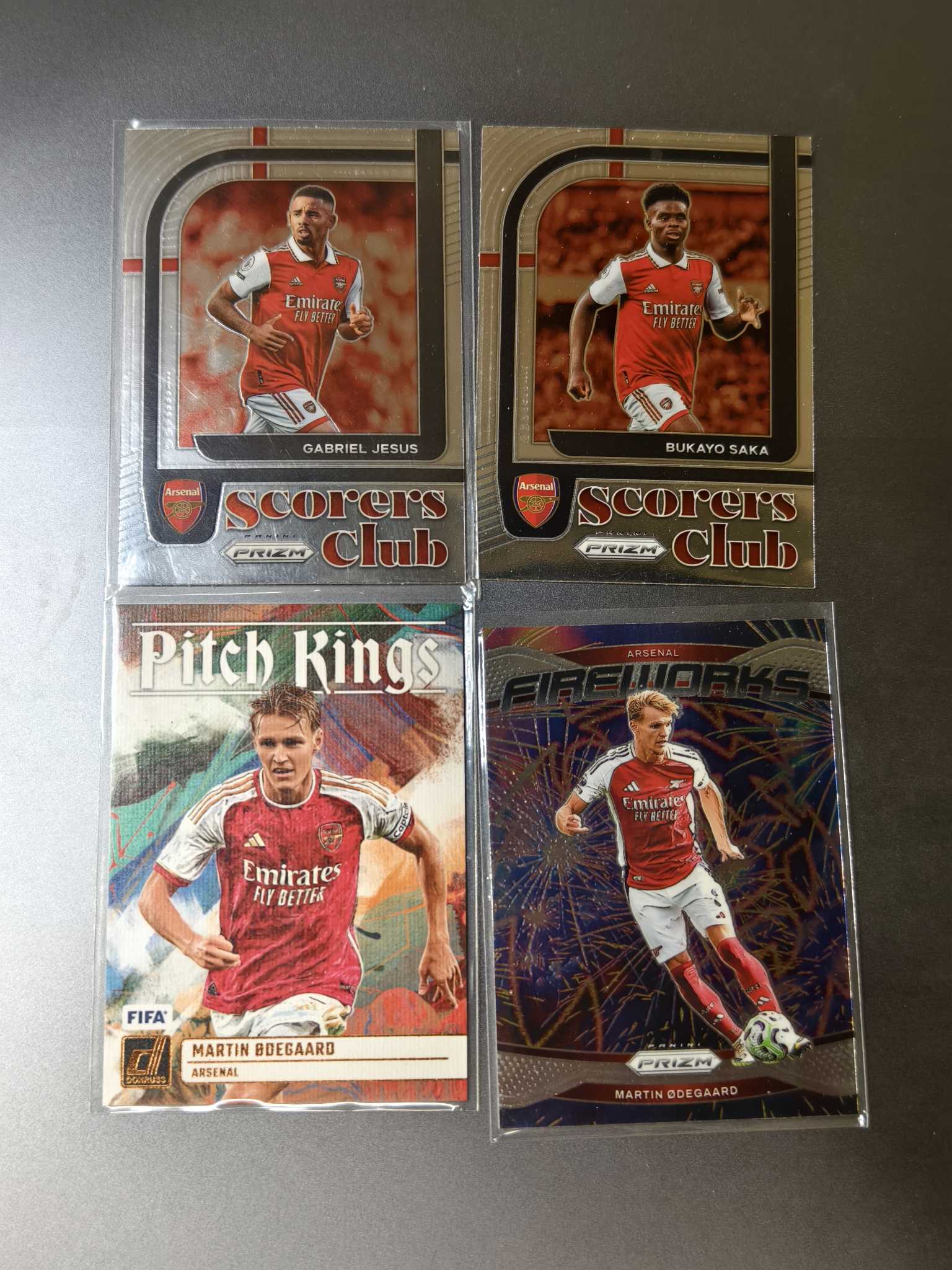 2023-24 Panini Prizm Bukayo Saka 萨卡 厄德高 热苏斯 英超 阿森纳 油画 donruss arsenal 特卡