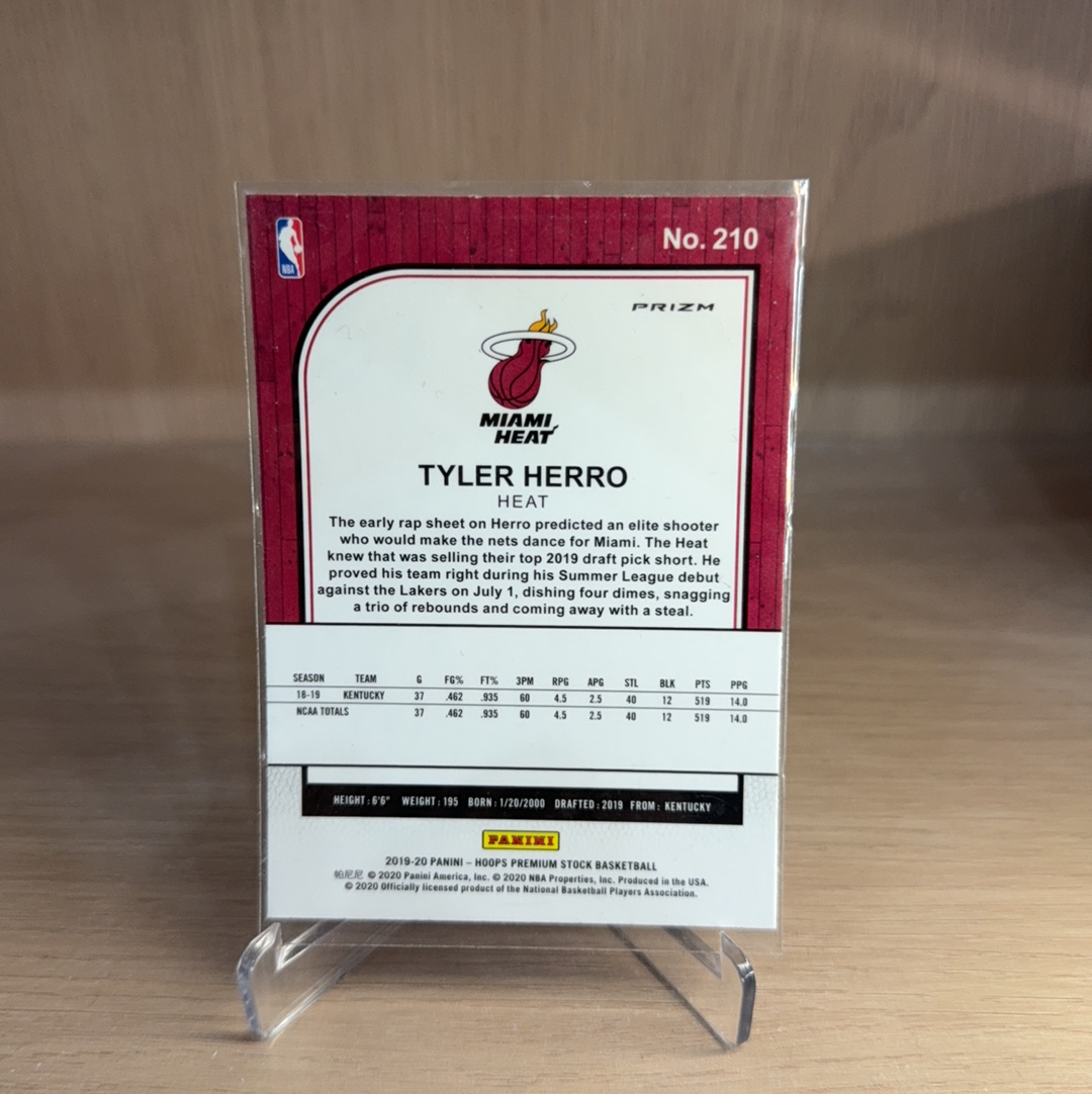 2019-20 Panini NBA Hoops Tyler Herro RC 【免费代卖】热火 新秀 RC 泰勒 希罗 银折 瀑布折 折射 专收必备 值得收藏!!