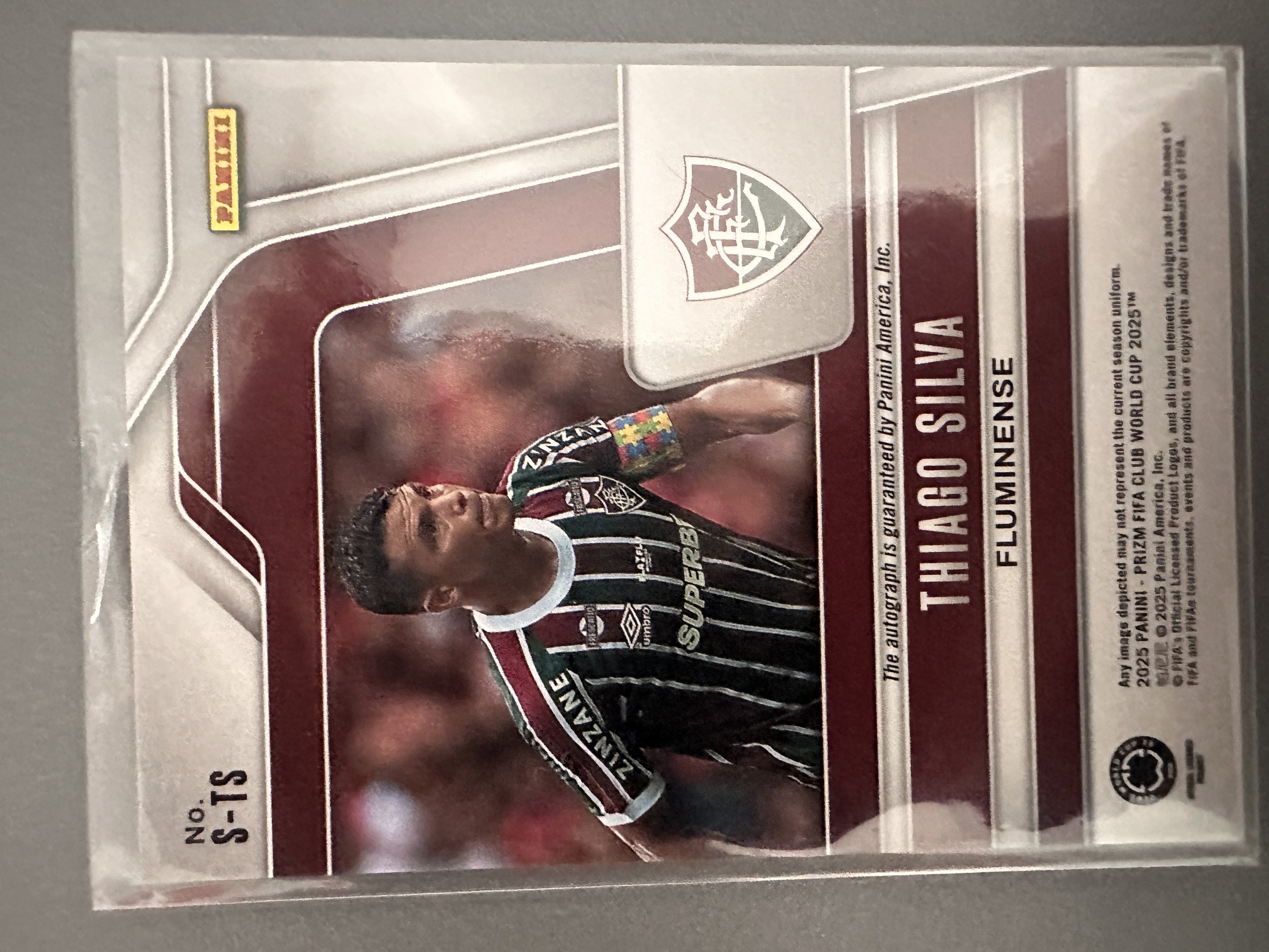 2025 Panini Prizm Thiago Silva 世俱杯 弗鲁米嫩塞 蒂亚戈 席尔瓦 签字(chen