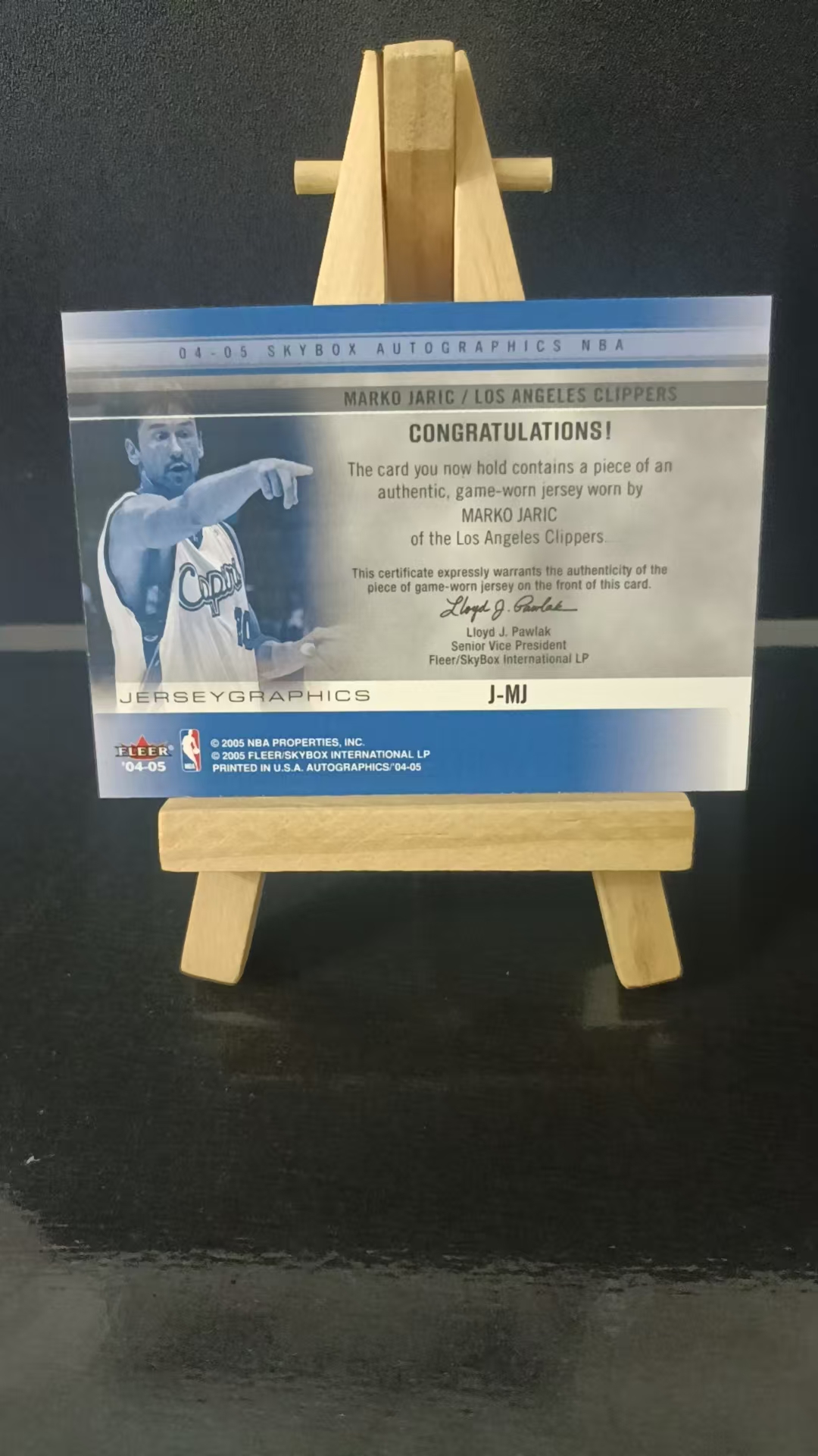 2004-05 SkyBox Autographics Marko Jaric #J-MJ 雅里奇 物料 Fleer 快船 马科 球衣