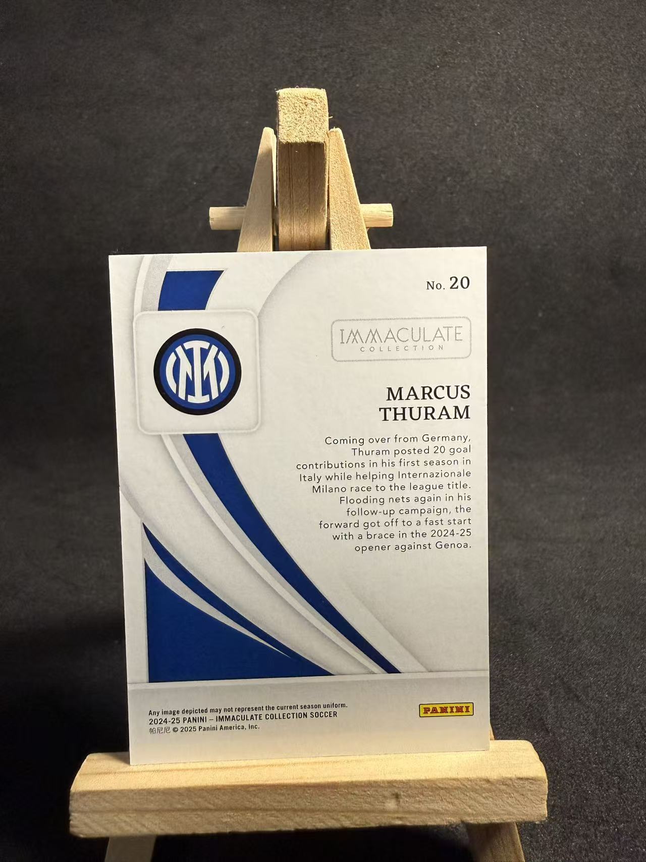 2024-25 Panini Immaculate Marcus Thuram 爱咪咪 图拉姆 法国 国际米兰 /40编 默认瑕疵 介意勿拍 乐