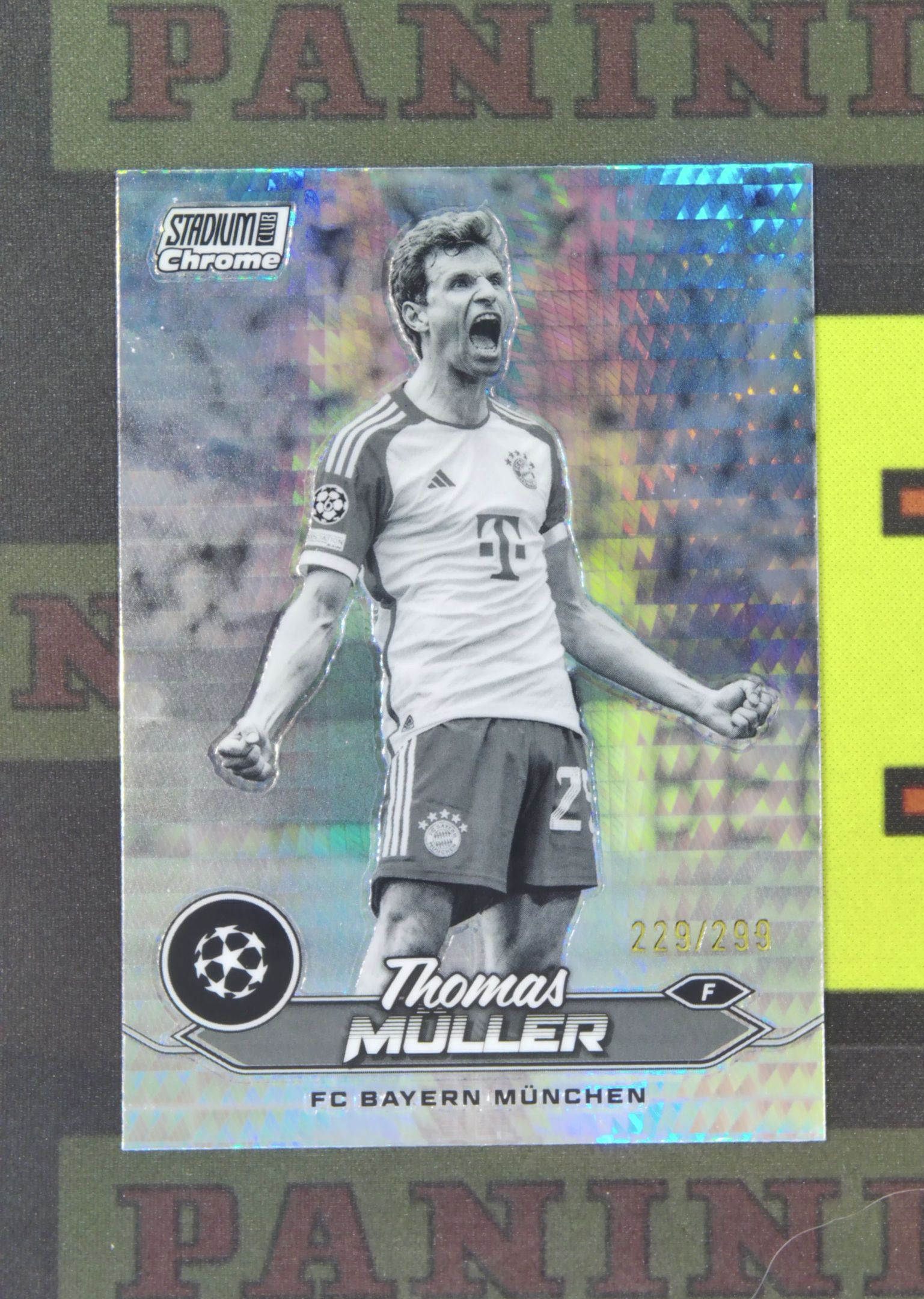 2023-24 Topps stadium club Thomas Müller Nirvana Project 托马斯 穆勒 拜仁慕尼黑 229/299 黑白折 折射 竞技场 卡品如图 SXY1