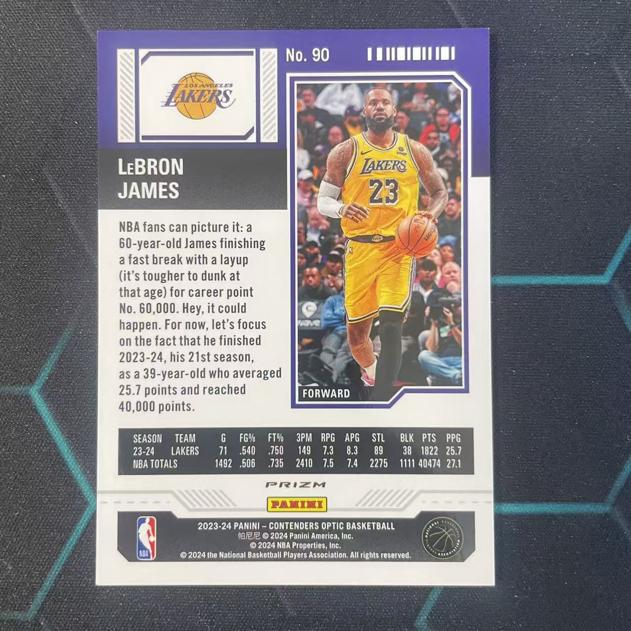2023-24 Panini Contenders Optic LeBron James 【阿福代卖】勒布朗 詹姆斯 湖人 球票op 红折 收藏必备 (biu)