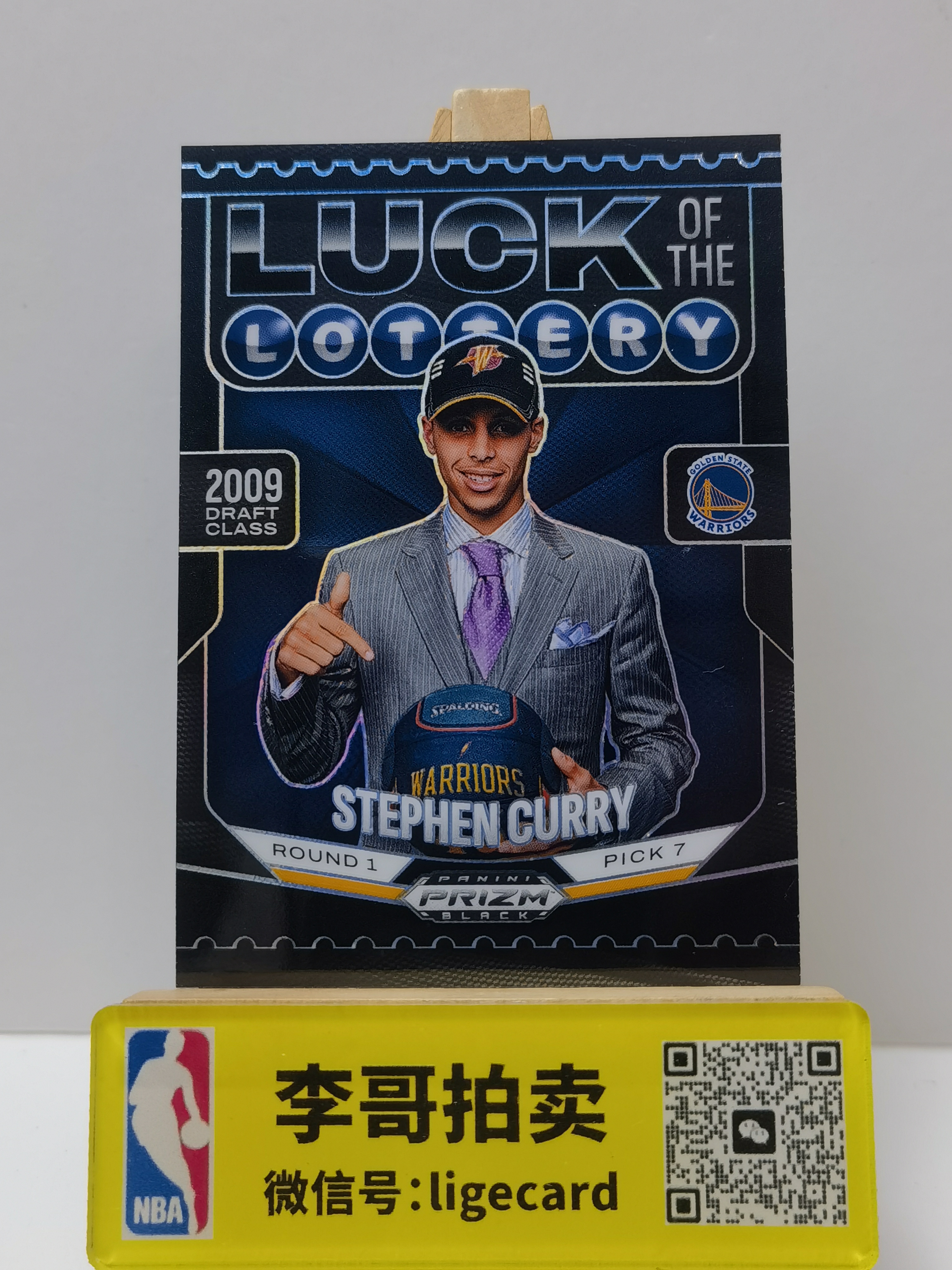 2024-25 Panini Prizm Black Stephen Curry 【李哥代卖】斯蒂芬库里 新秀乐透选图 帕尼尼末年的疯狂 绝版 库里 1/1 黑折 one of one  Ozlshh