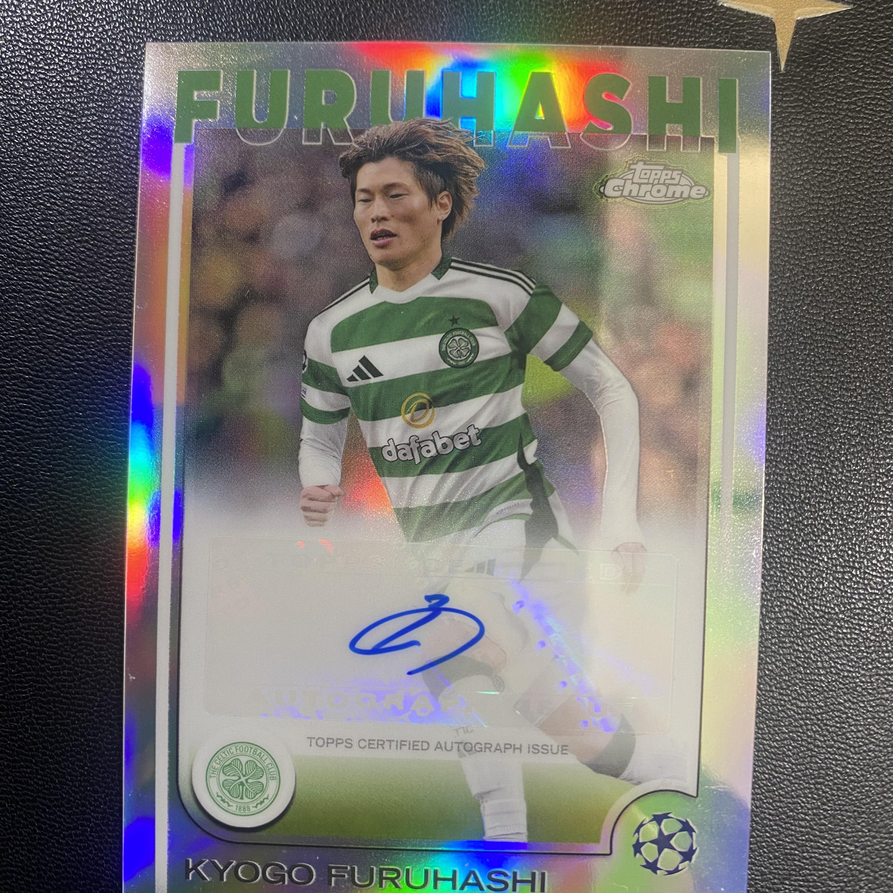 2024-25 Topps Chrome Kyogo Furuhashi 古桥亨梧 欧战 欧冠TC 凯尔特人 银折 签字 卡品如图 -月初