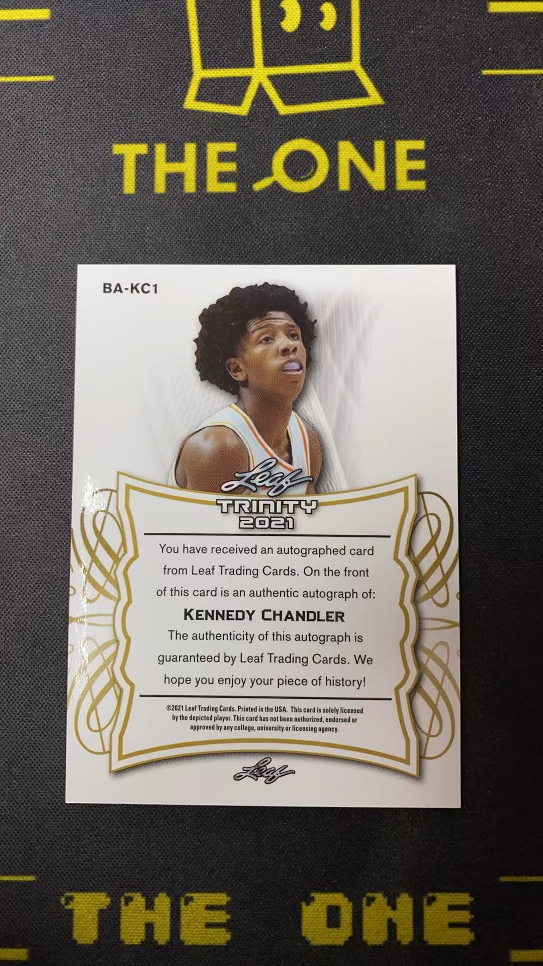 2021 Leaf TRINITY Kennedy Chandler RC 【TheOne】肯尼迪 钱德勒 新秀 签字 不保卡品【TP】