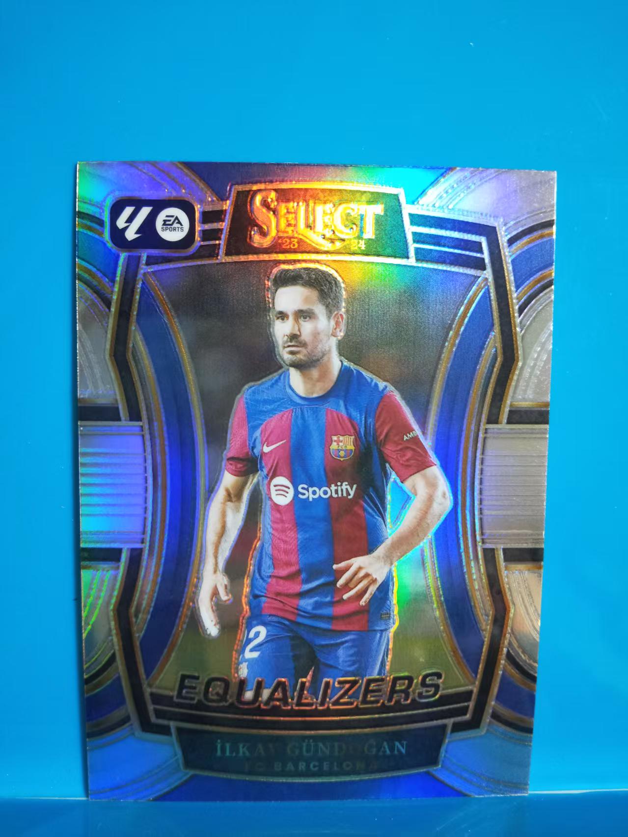 2023-24 Panini Select ilkay Gundogan 伊尔卡伊 京多安 巴塞罗那 巴萨 扳平者特卡 西甲 银折 卡品如图 J017E