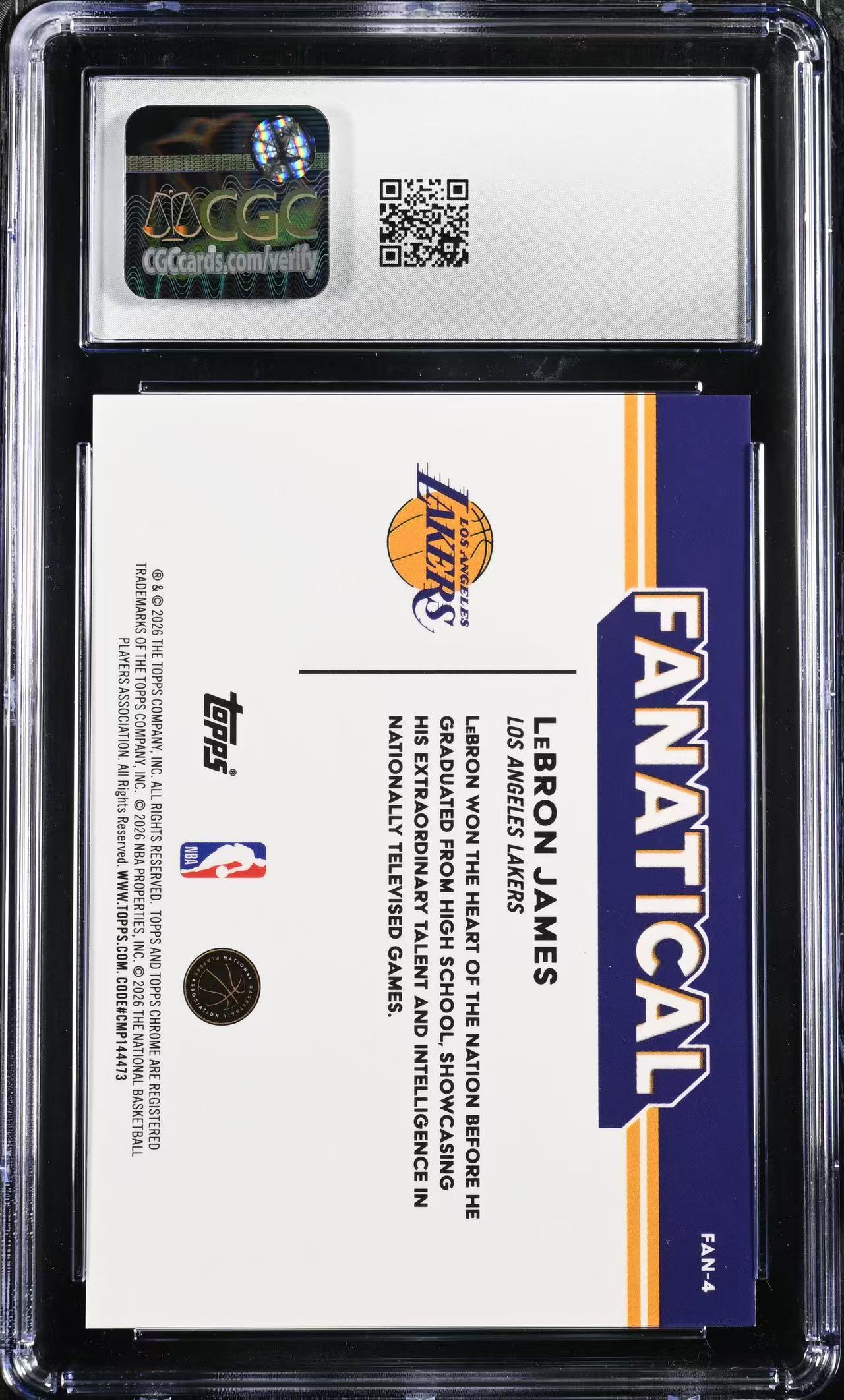 2025-26 Topps Chrome Update LeBron James 【折射之家】勒布朗 詹姆斯 湖人 1/10编 首编 黑折 Fanatical 狂热 特卡 大比例 ssp CGC9.5